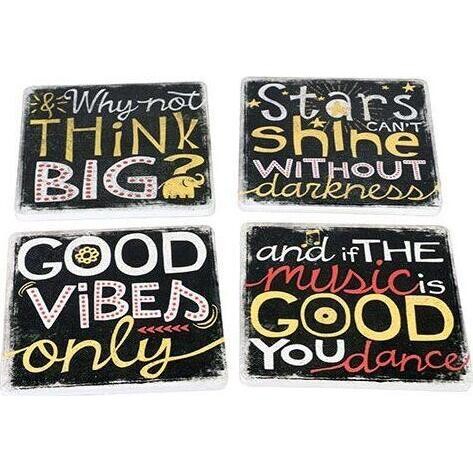 Coasters Sayings Good S/4