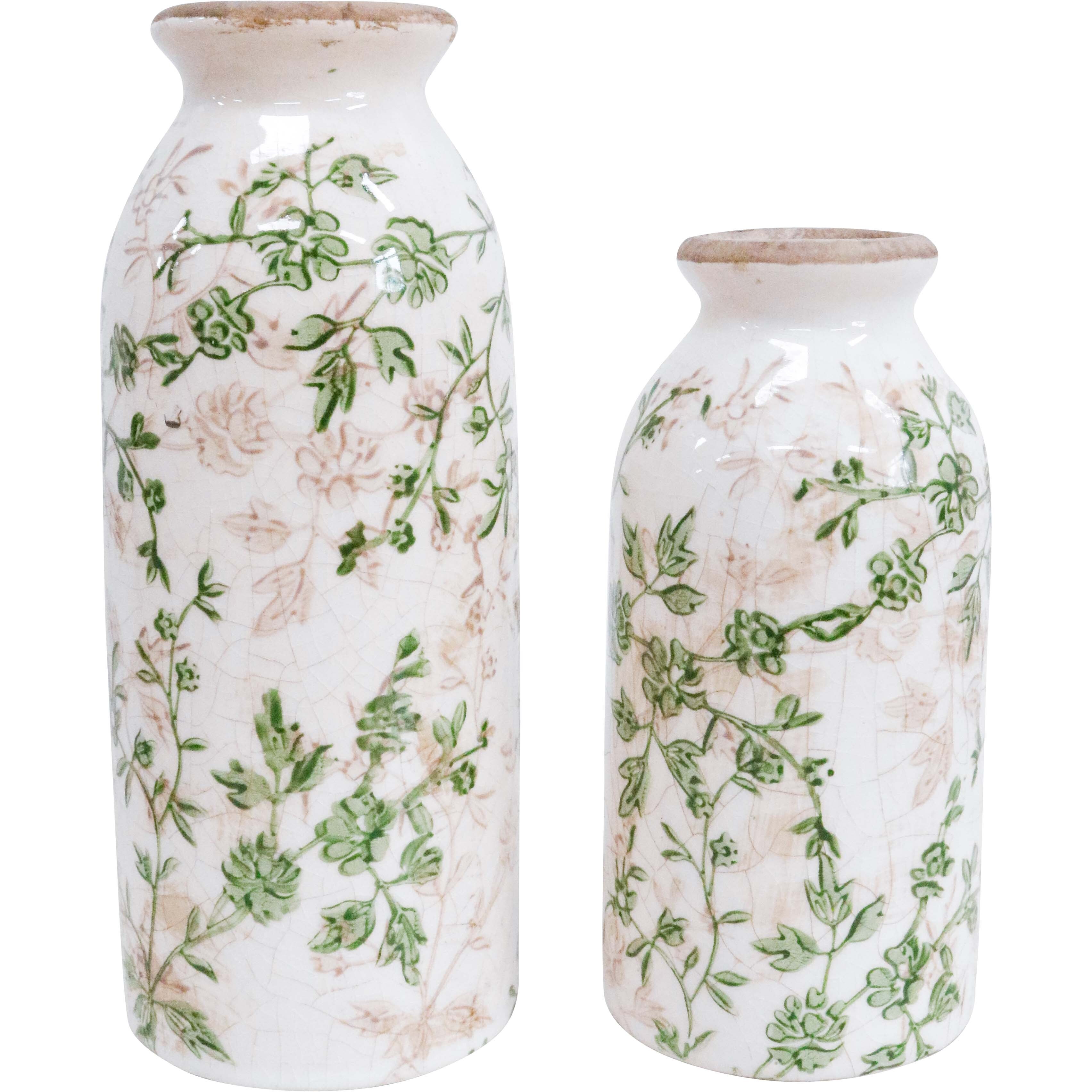 S/2 Bud Vases Evergreen