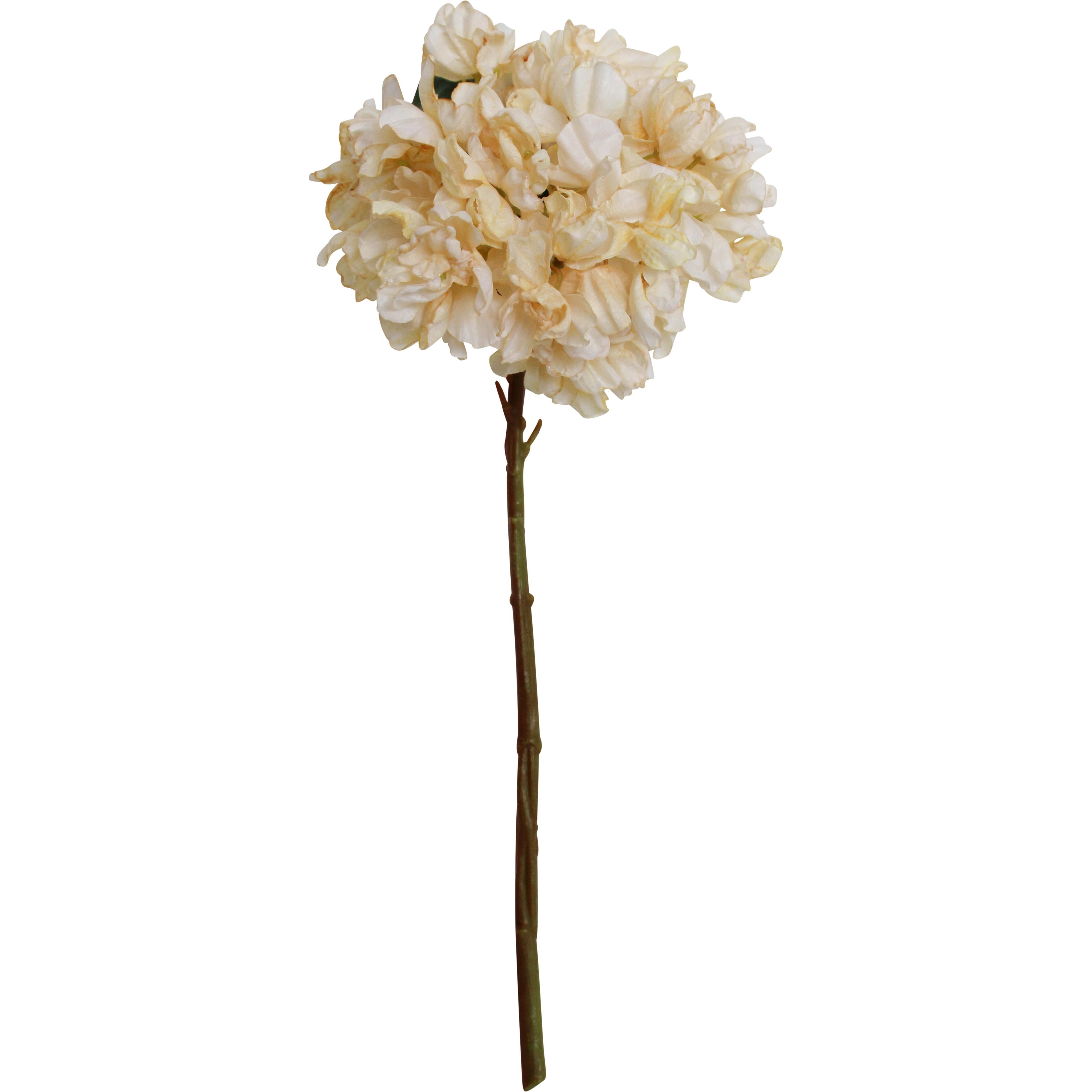 Faux Roasted Hyrdrangea Stem Ivory