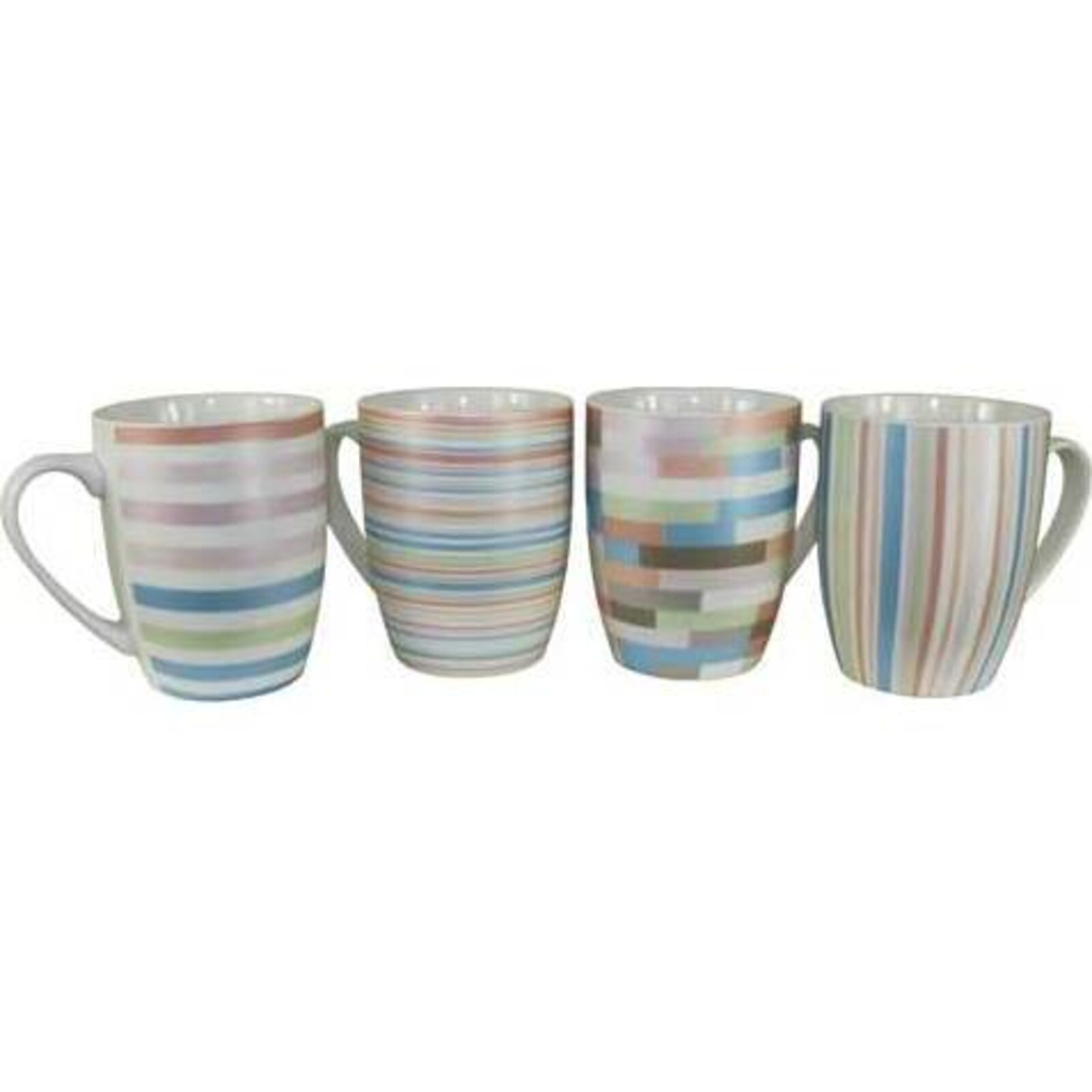 Coffee Cups Pastel Stripes