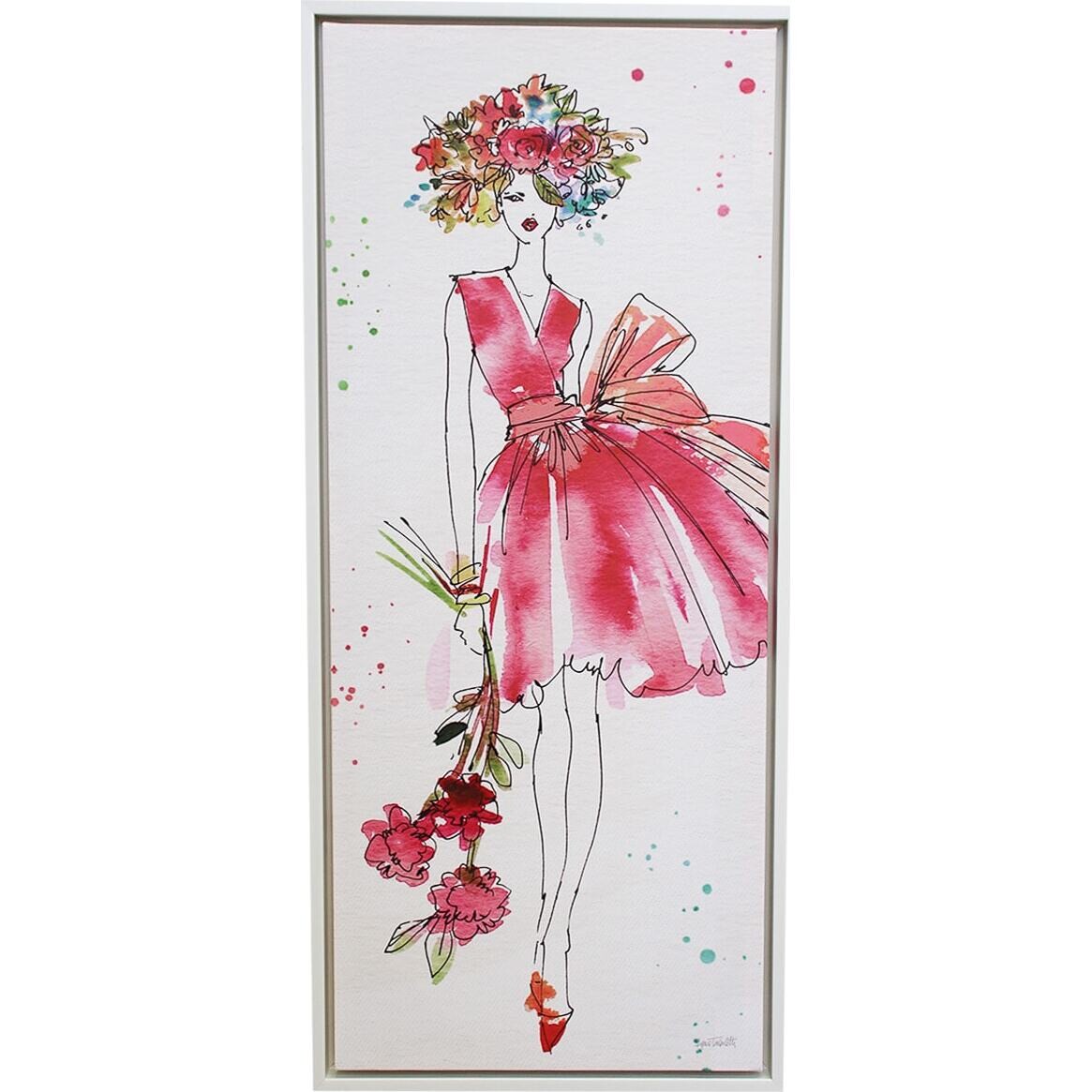 Framed Canvas Floral Figure 2