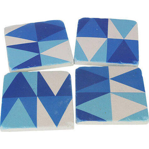 Coasters Blue Triangles