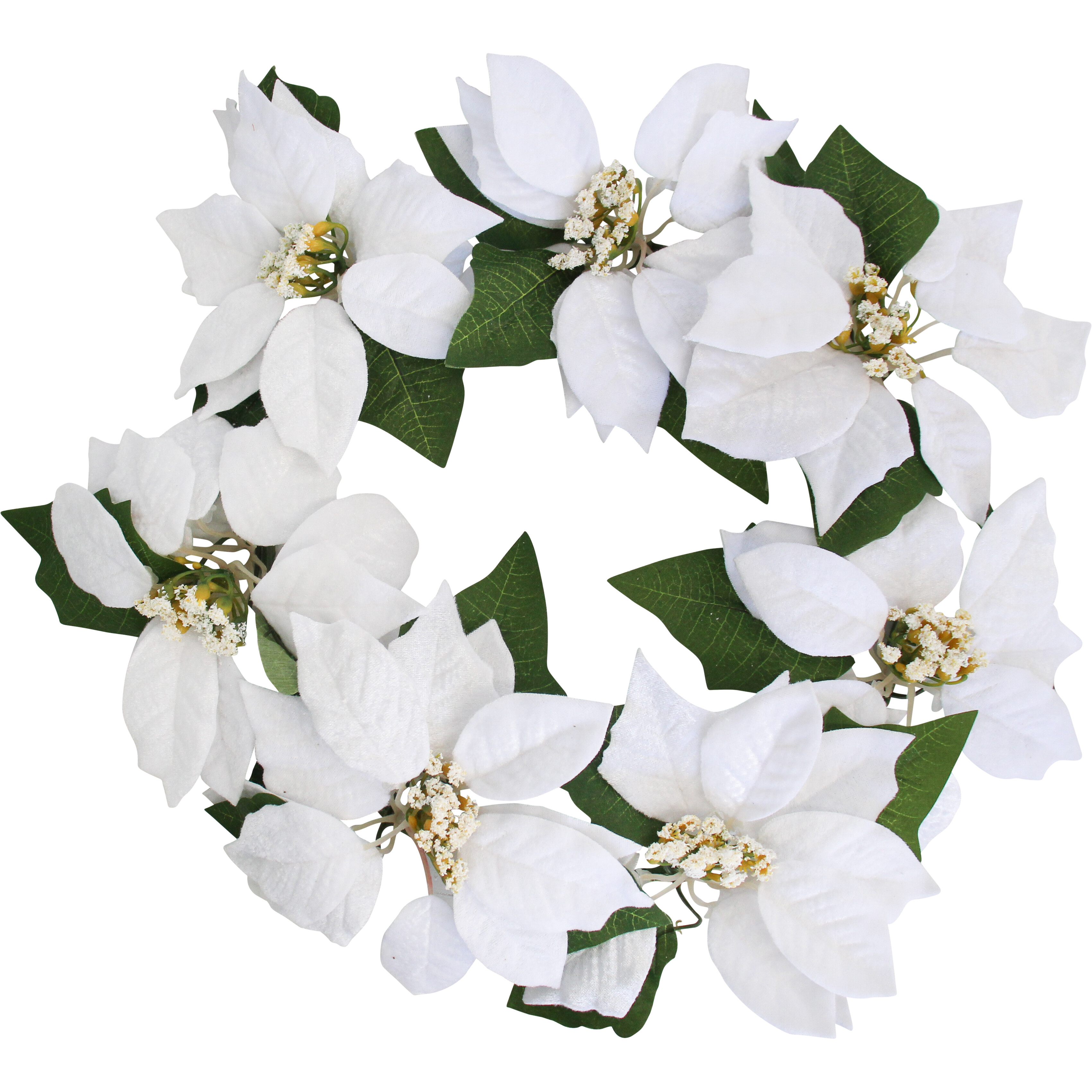 Wreath Poinsettia White