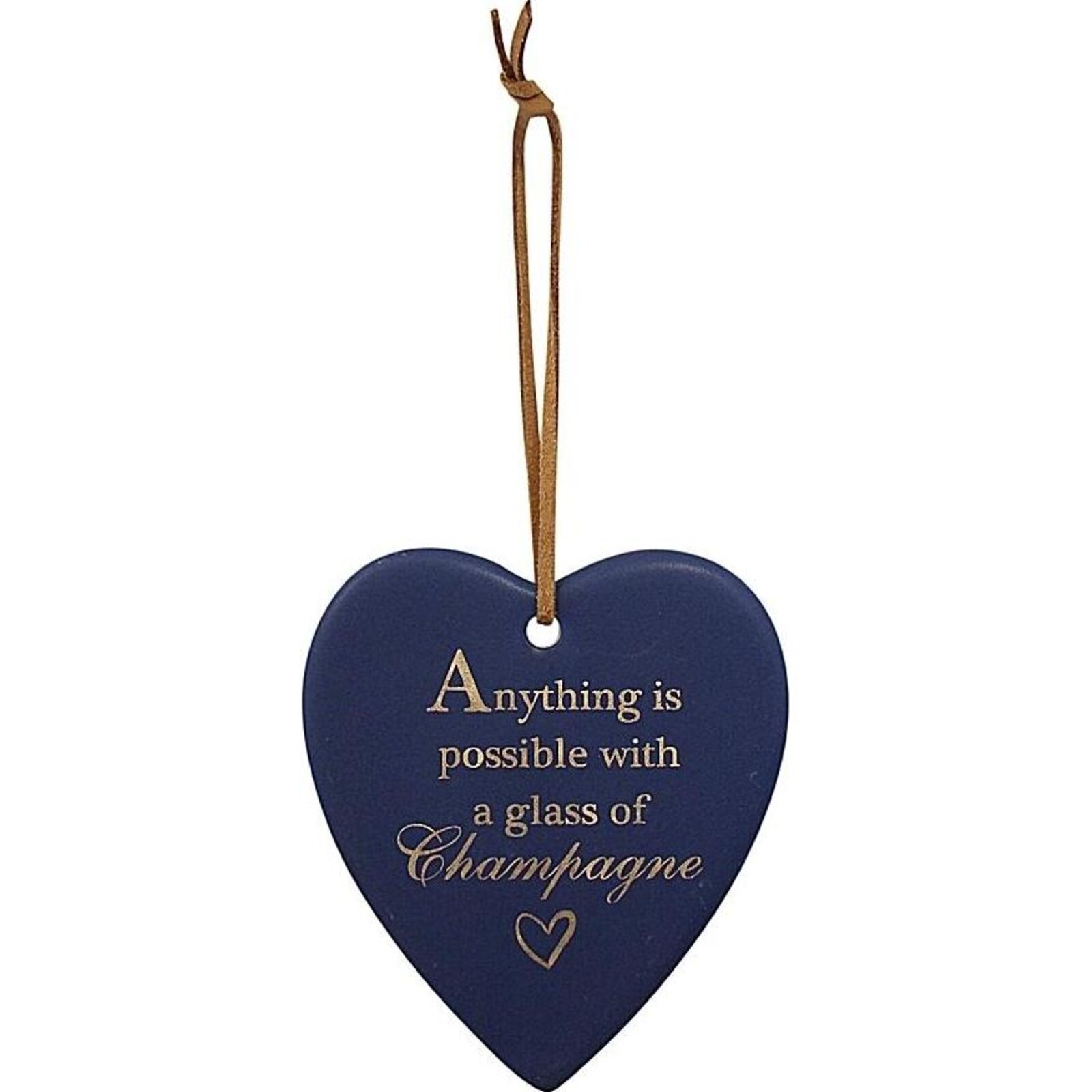 Hanging Heart Navy Champagne