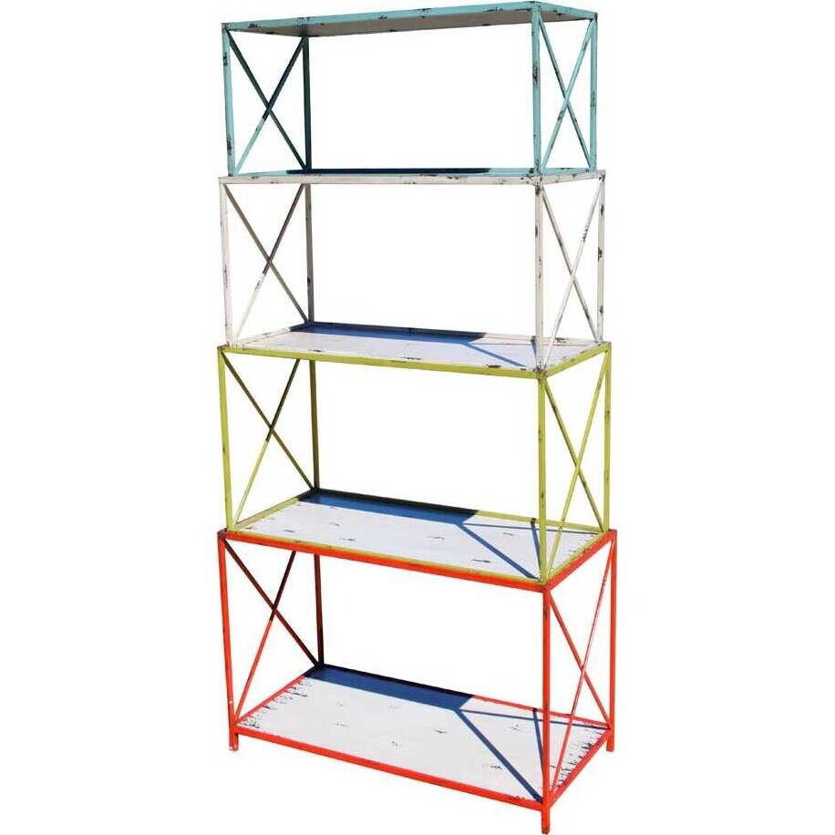 Shelving Unit Retro Colour Rect