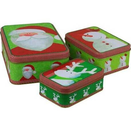 Cake Tins Christmas Design S/3