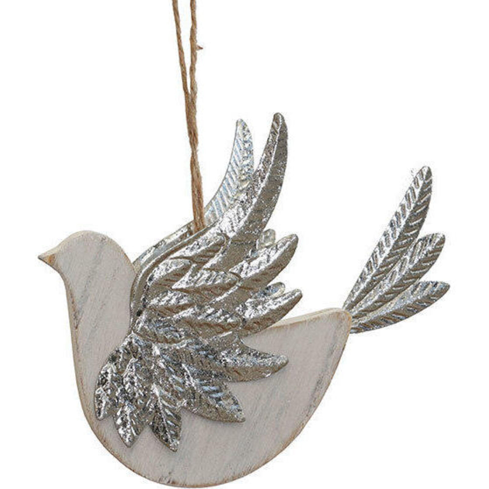 Hanging Bird Silver Wings Small