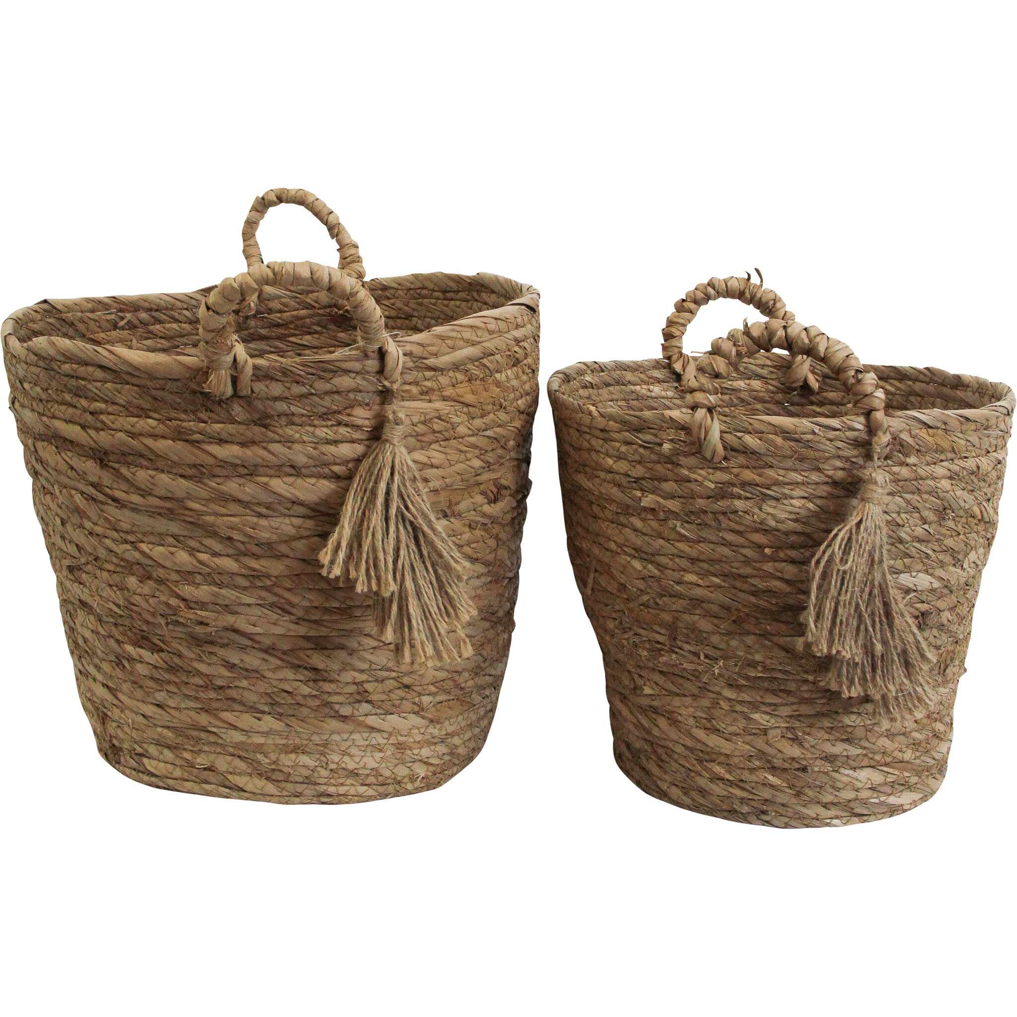 Basket W/ Fringe Boho S/2