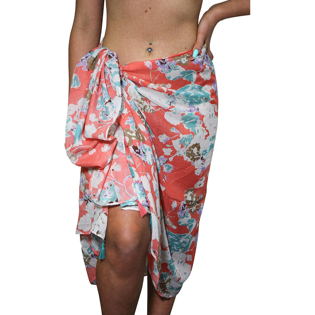 Sarong/ Scarf Coral Flowers