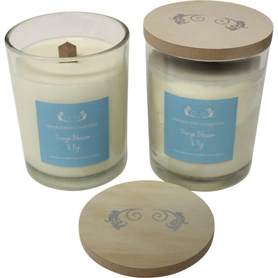 Candle Soy Crackle Wick Orange Blossom & Fig Lrg