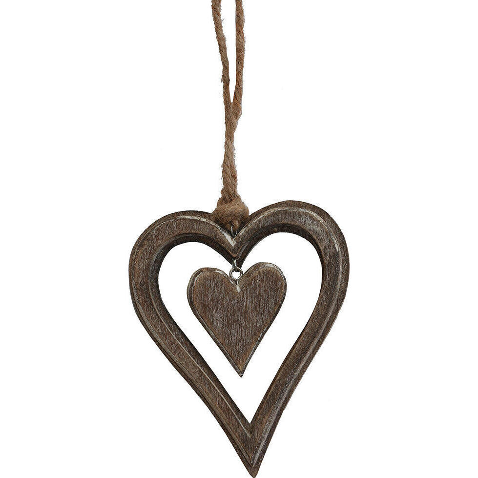 Hanging Heart Double Rustic