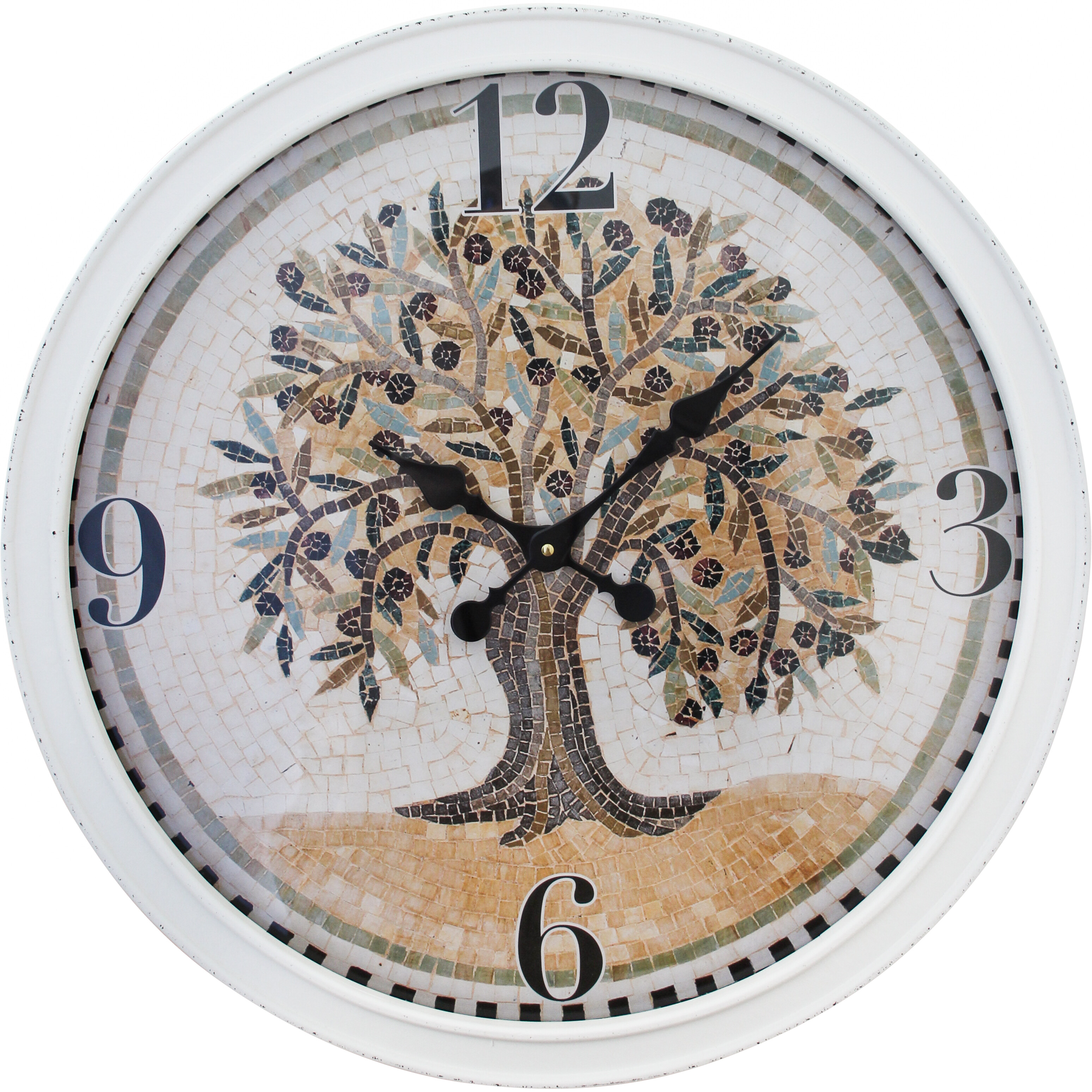 Clock Mosaic Topiary Framed