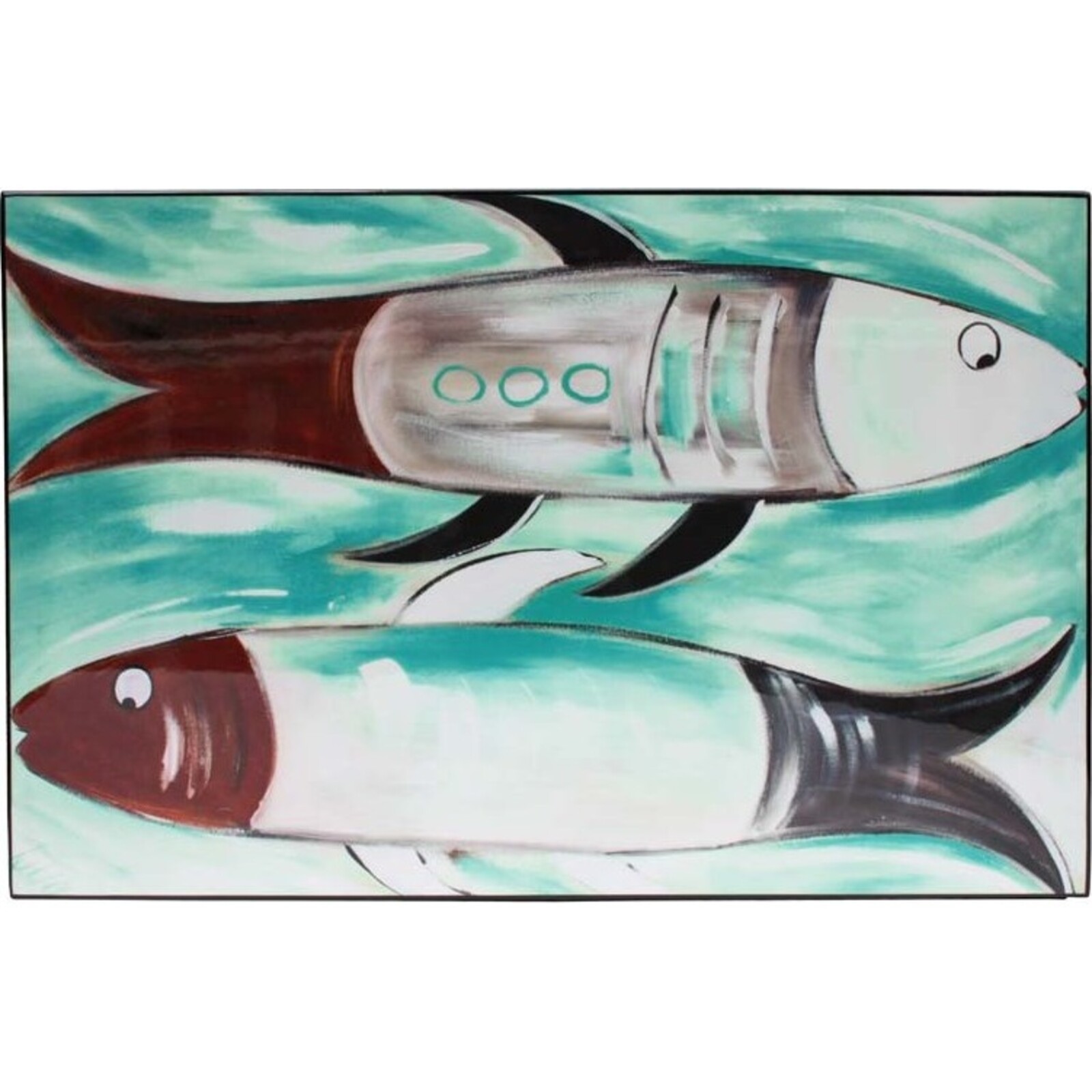 Lacquer Artwork - Opposite Fish