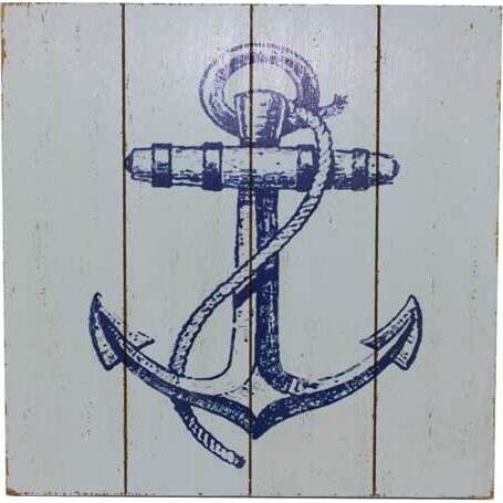 Wall Art Anchor Blue