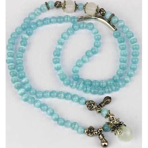 Stone Necklace CatEye Blue