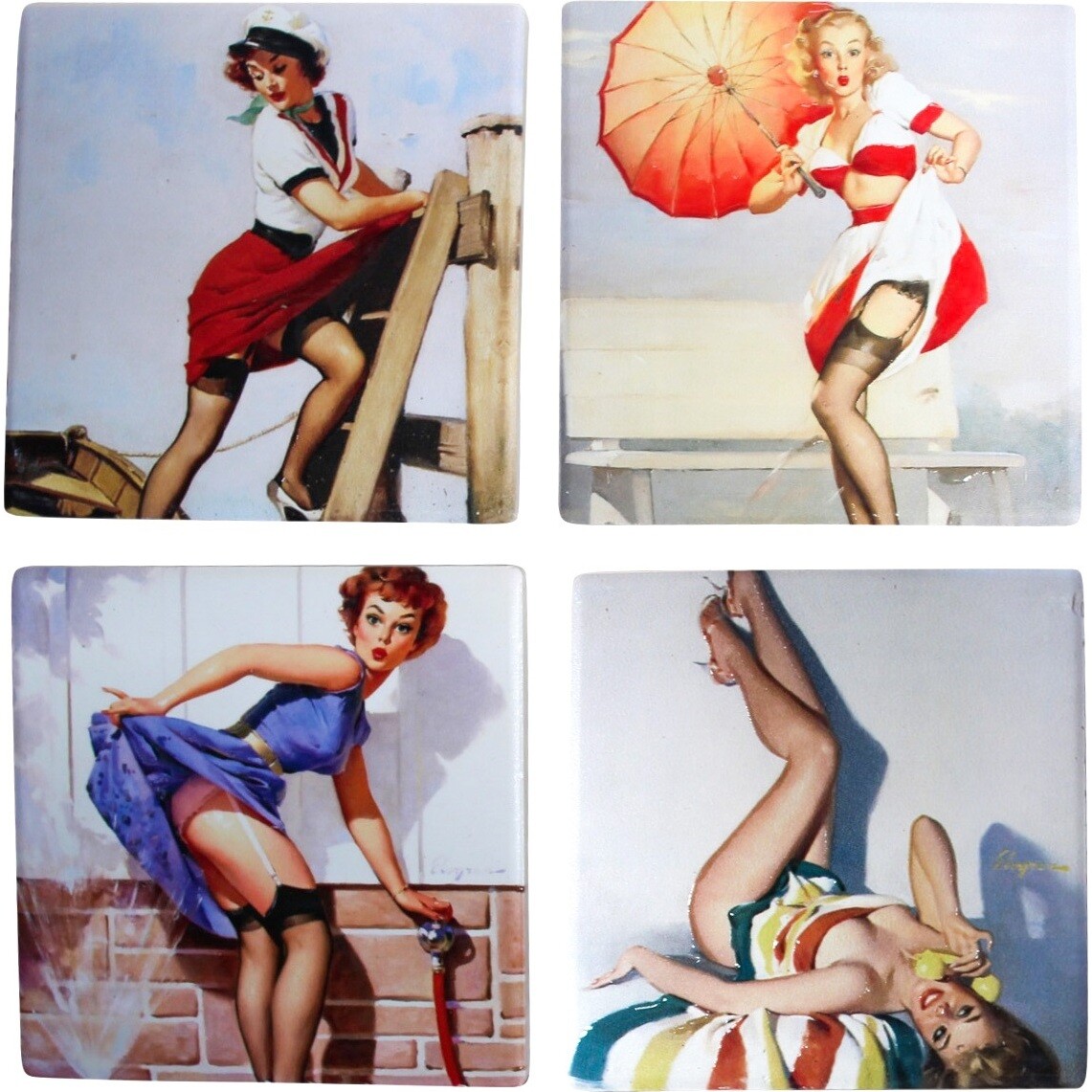 Coasters S/4 Retro Girls