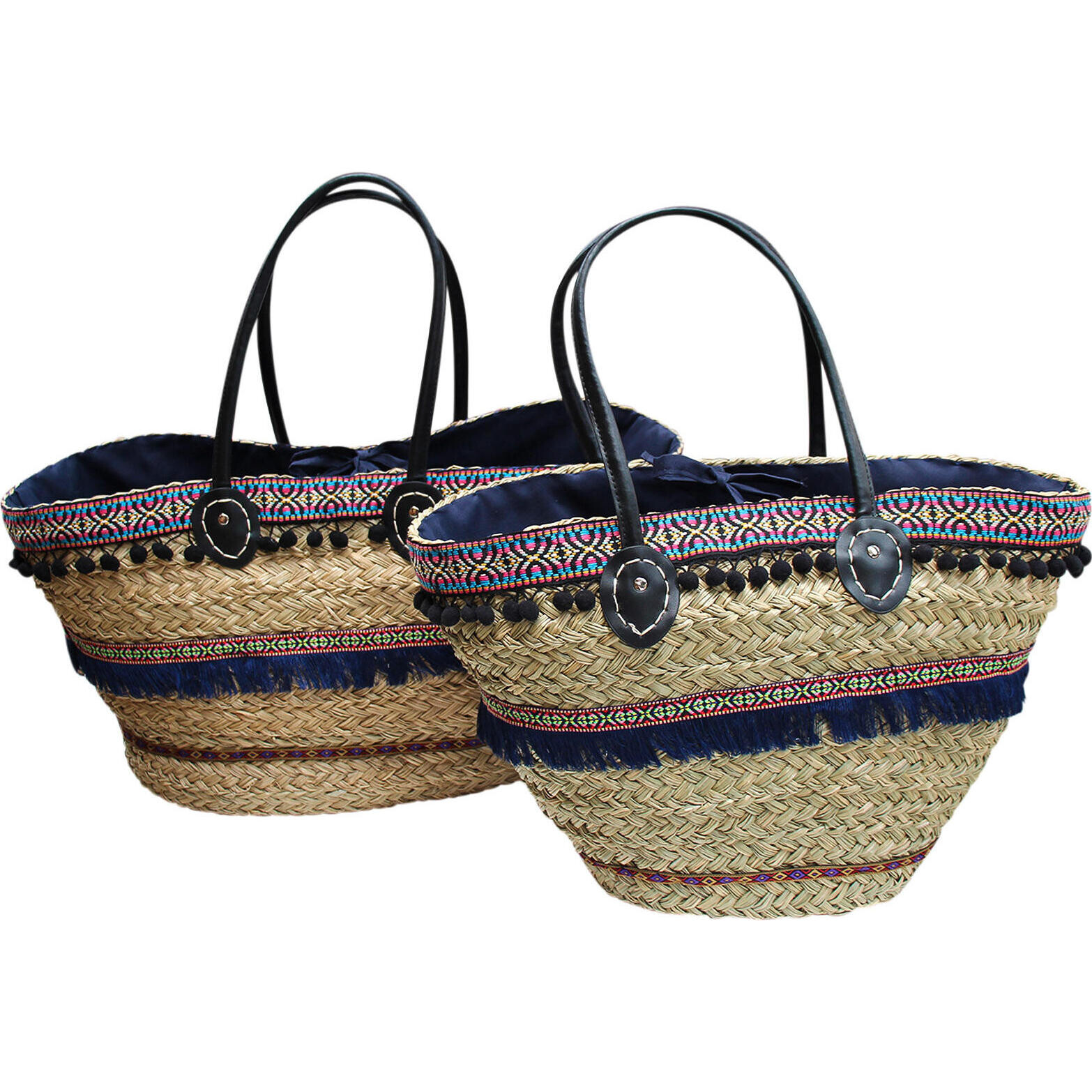 Market Bag Boho Navy S/2