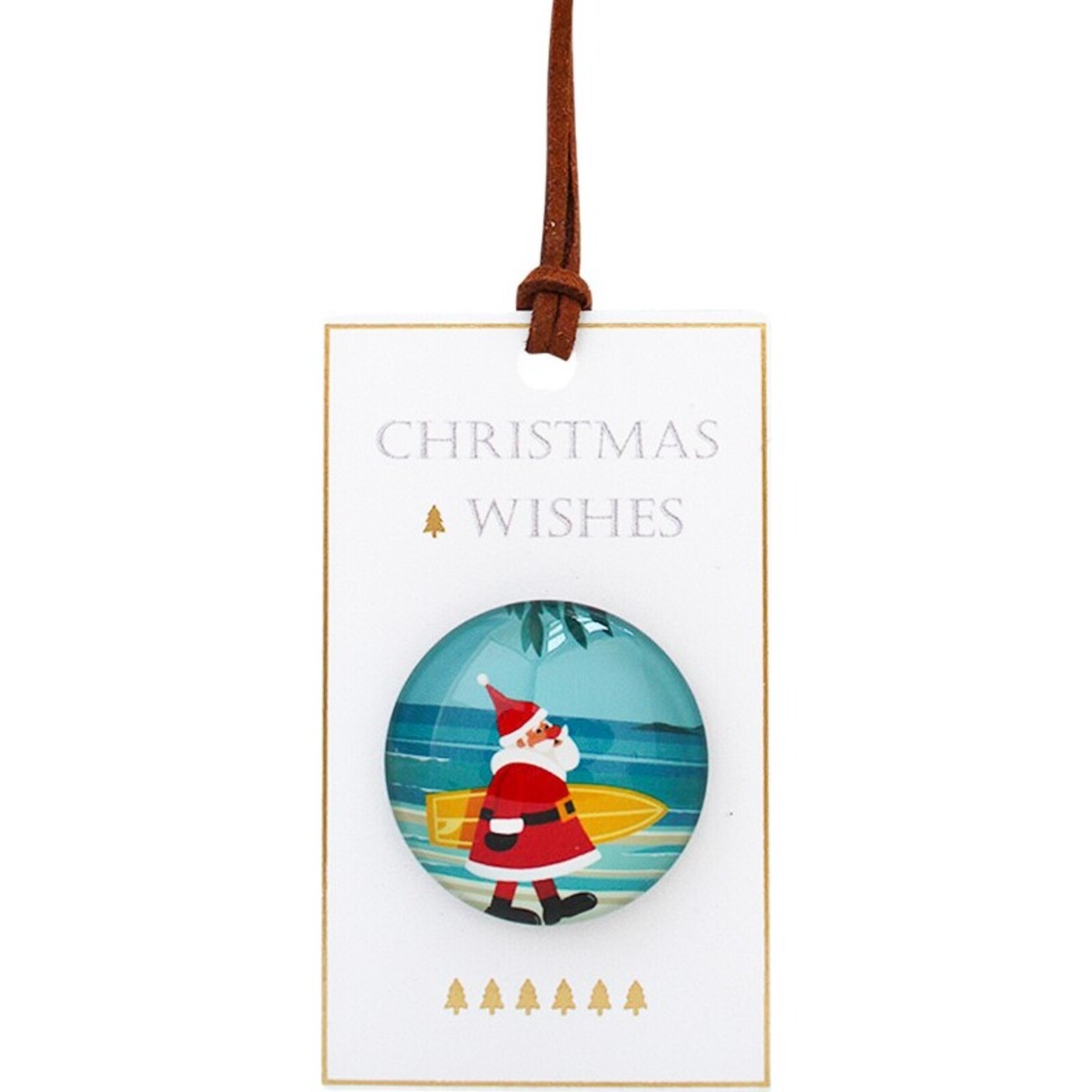Gift Magnet Christmas Surfing Santa
