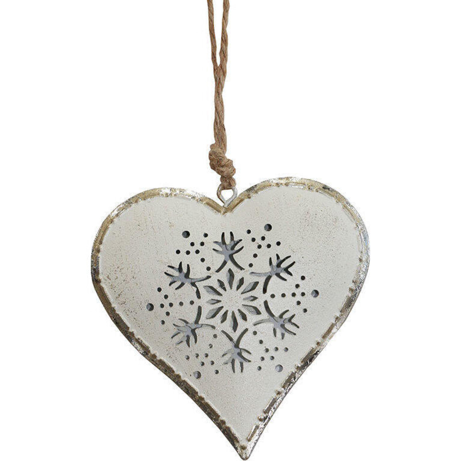 Hanging Heart Flake Silver