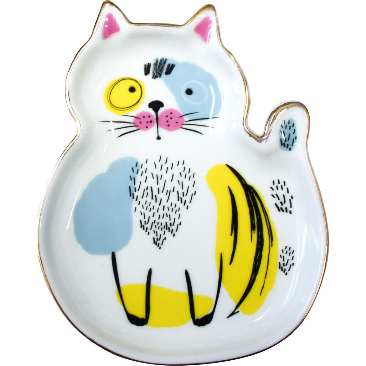 Trinket Plate Curious Cat