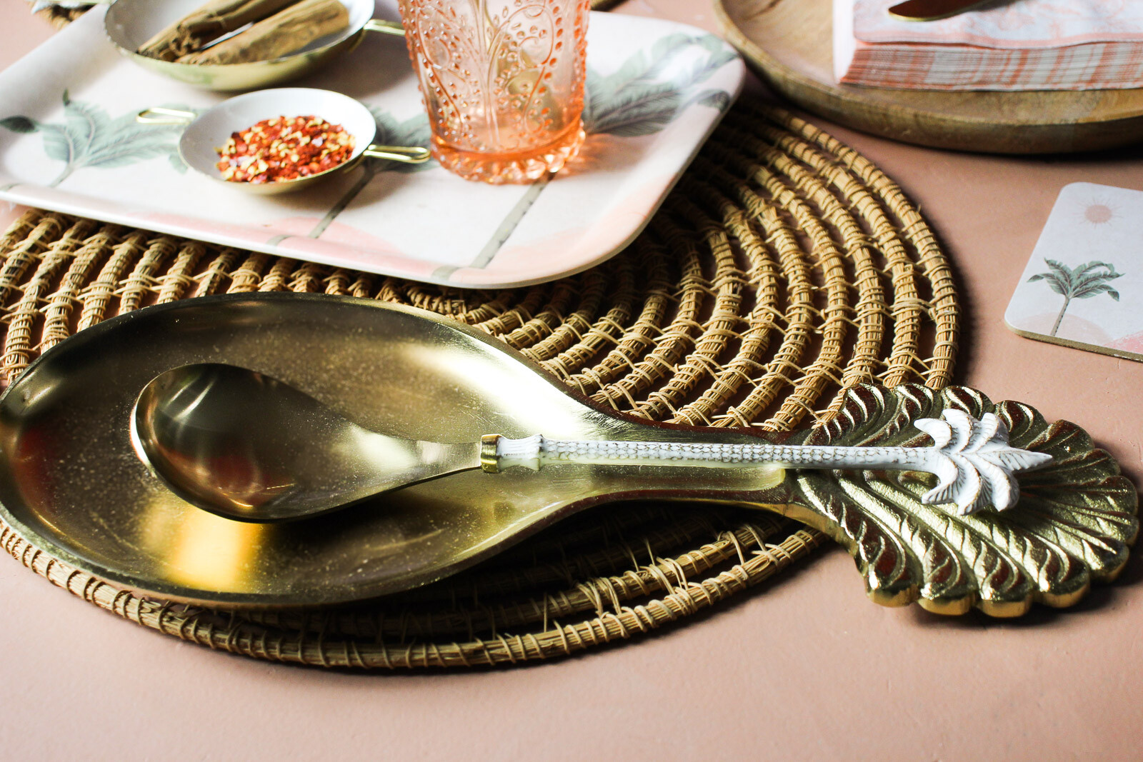 Spoon Rest/Tray Palm Lrg