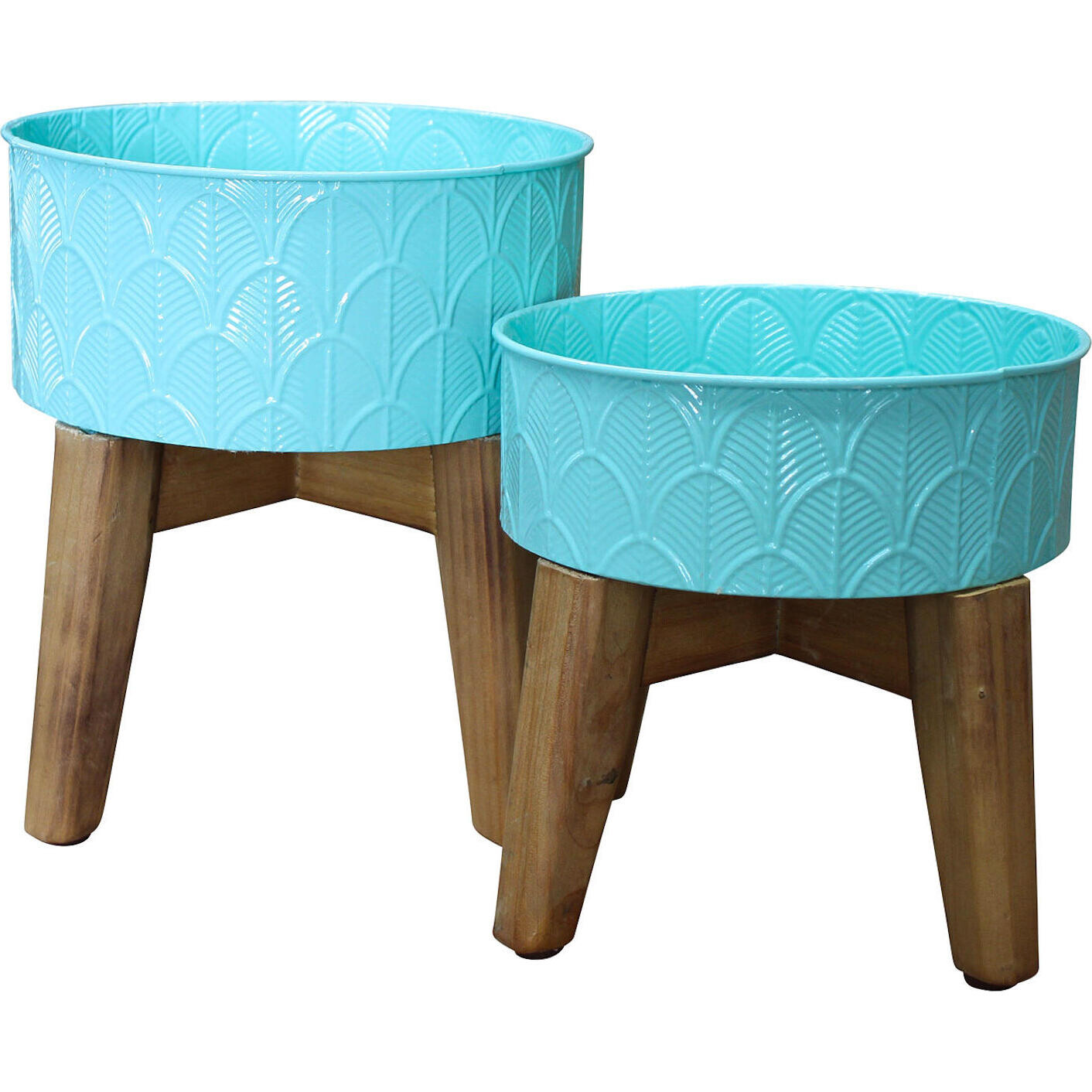 Planter Tub S/2 Aqua