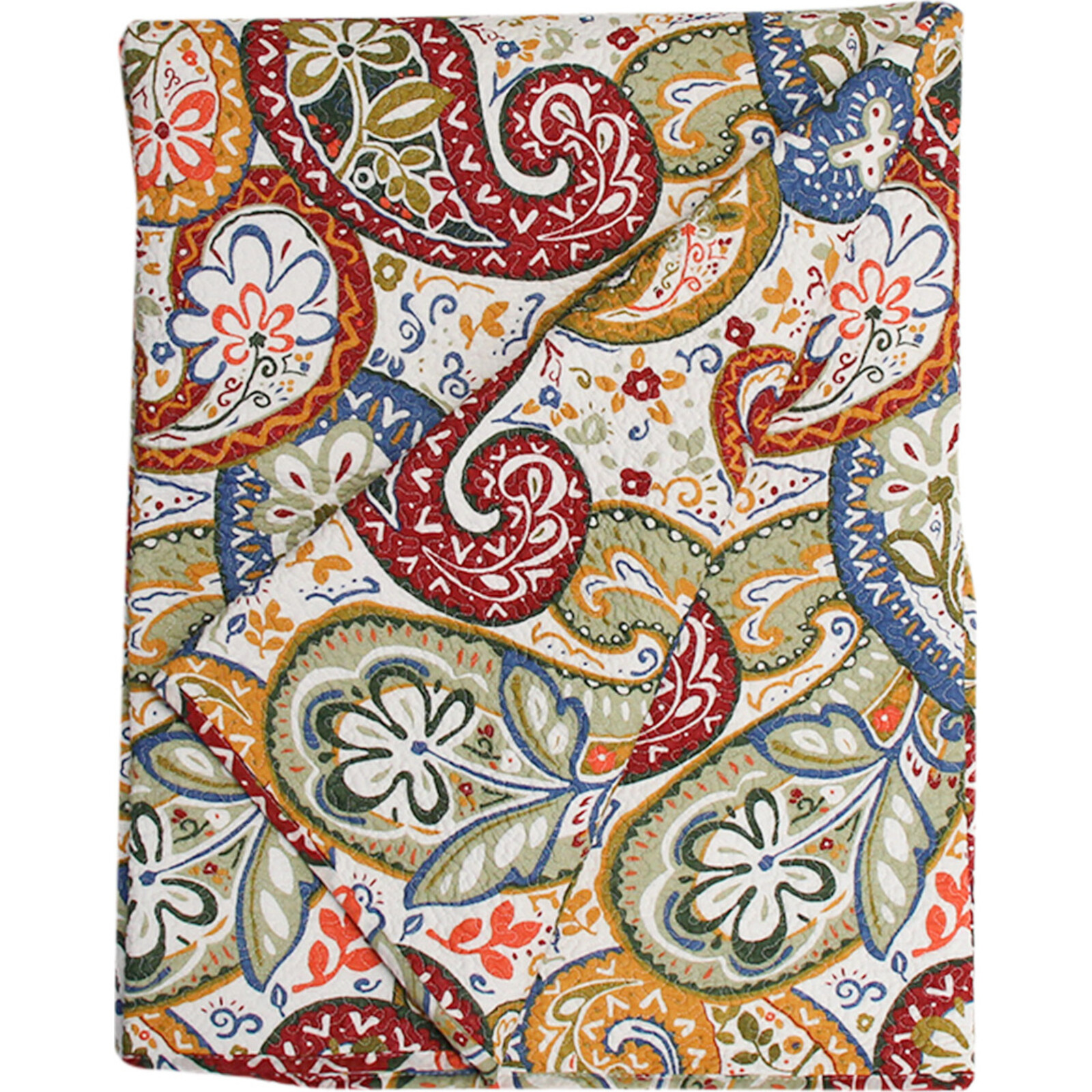 Quilted Throw/Bedspread Paisley