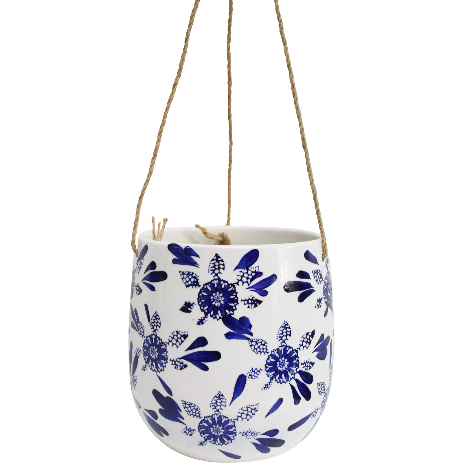 Hang Planter Blue and White 