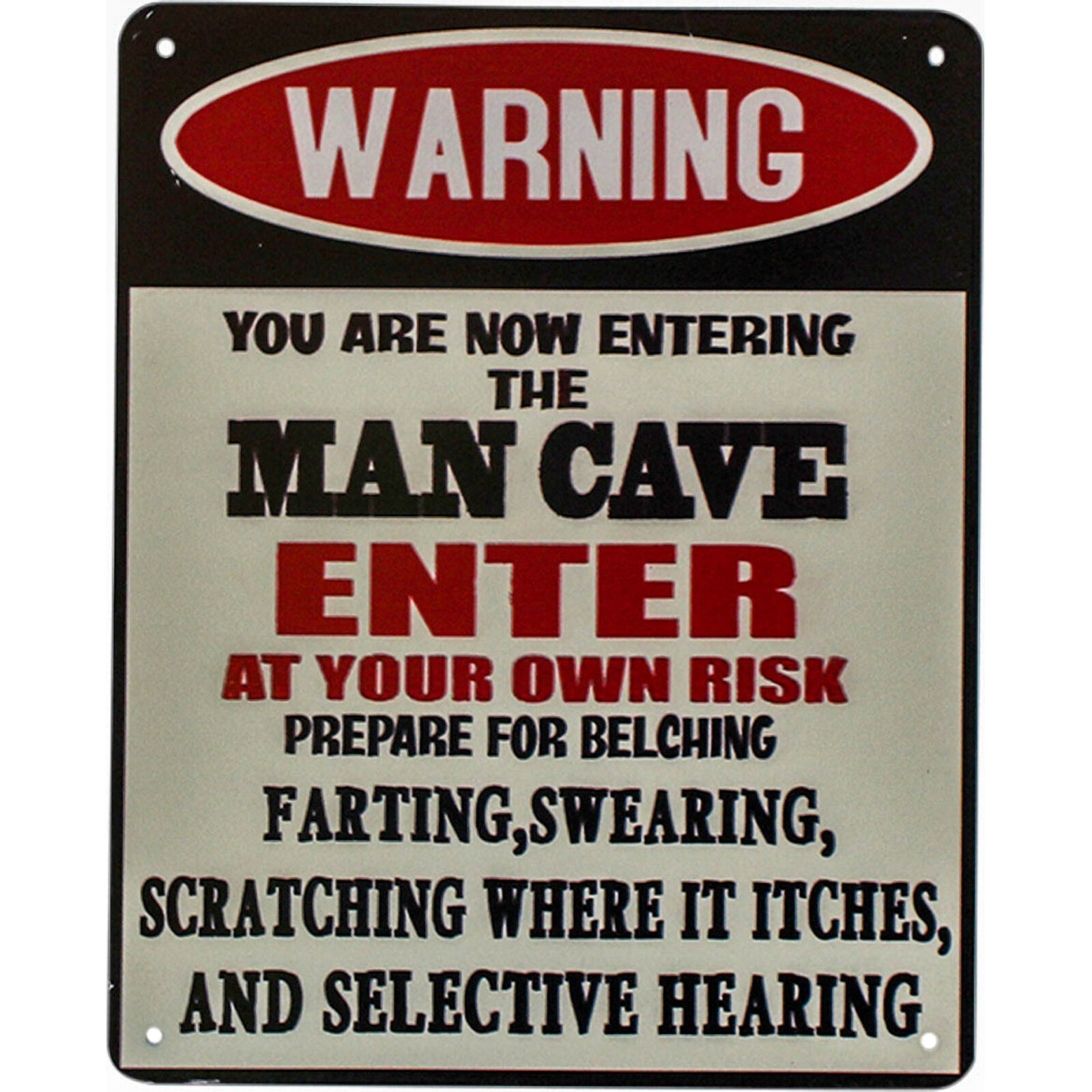 Sign Warning Man Cave