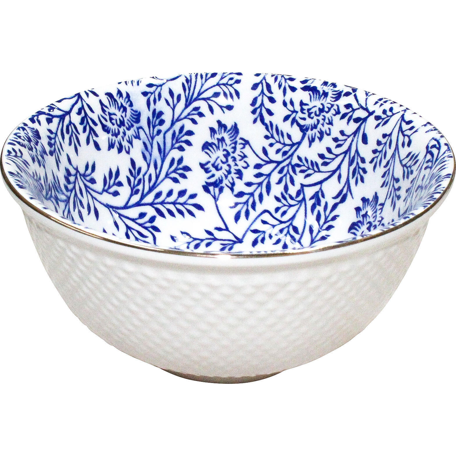 Bowl Med Blue Fern