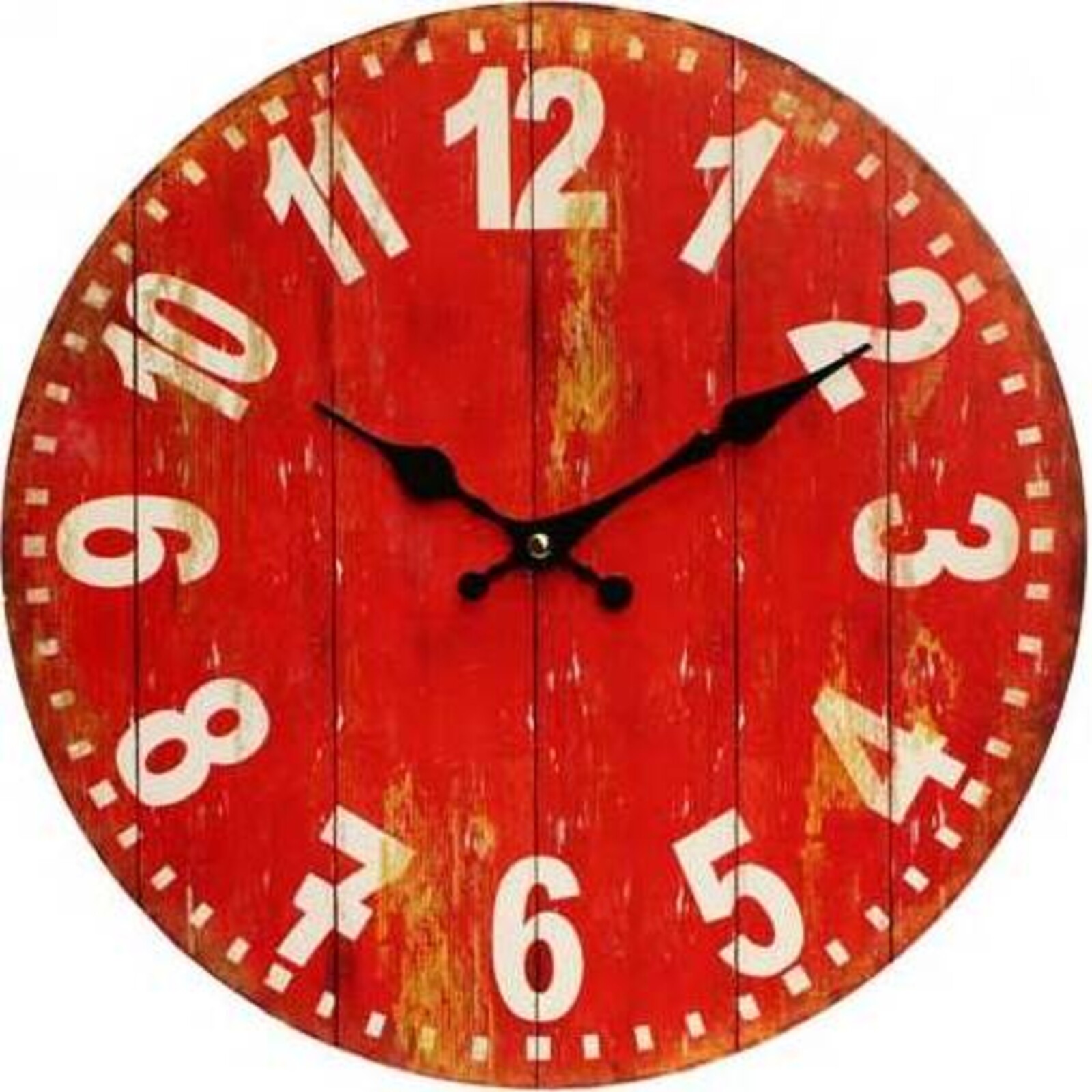 Clock Industrial Red