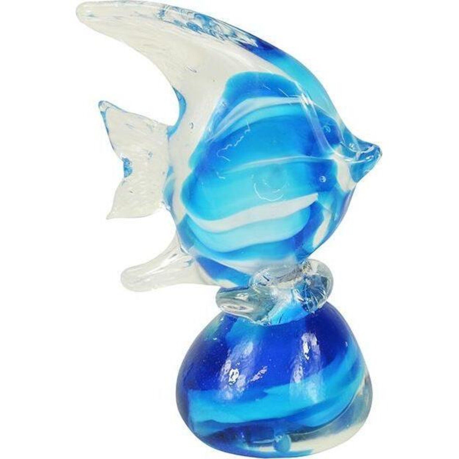 Glass Fish Blue on Stand