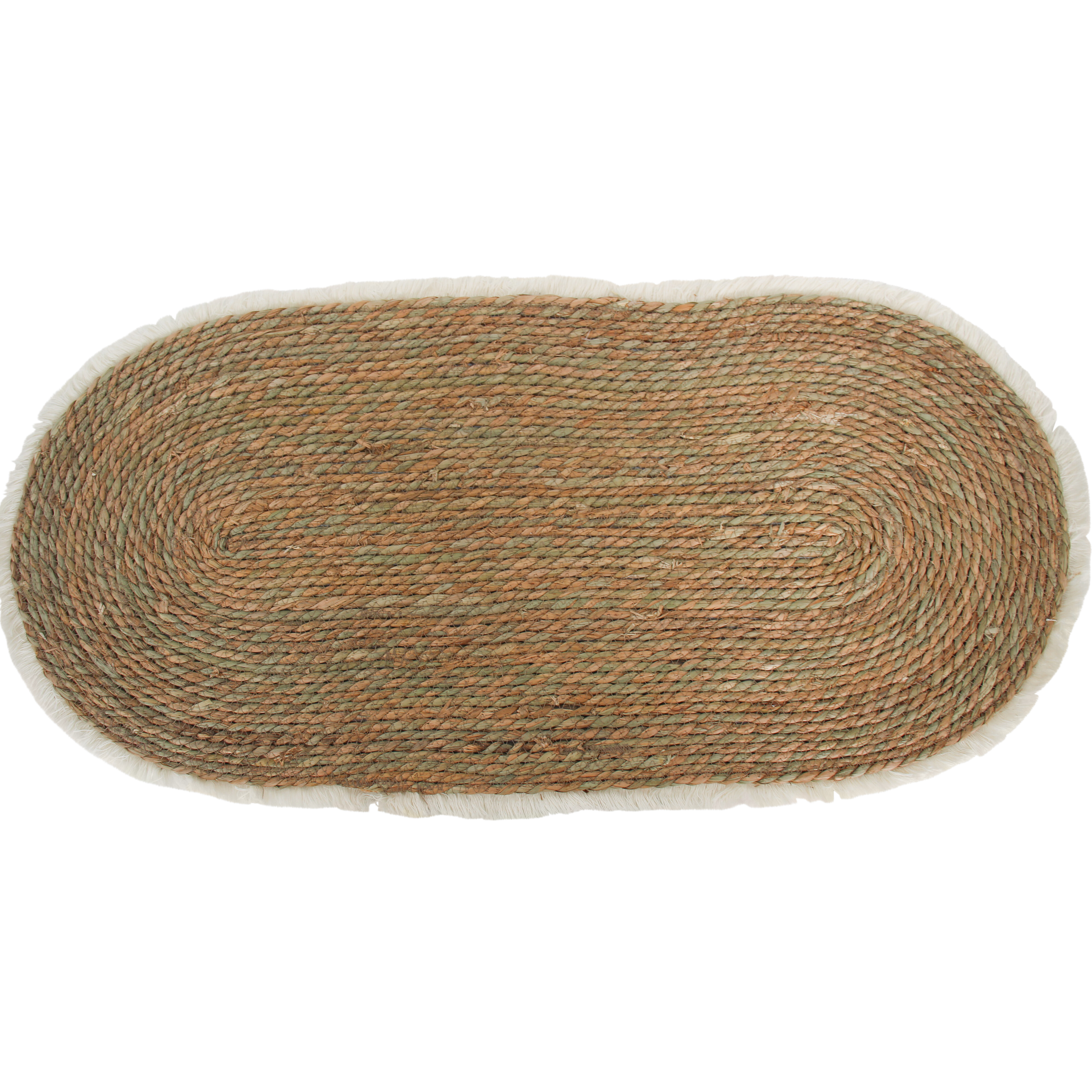 Rug Oval Natural Fringe