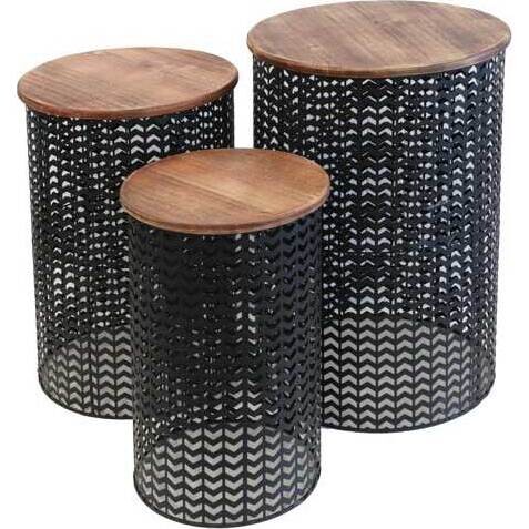 Drum Tables Chevron S/3