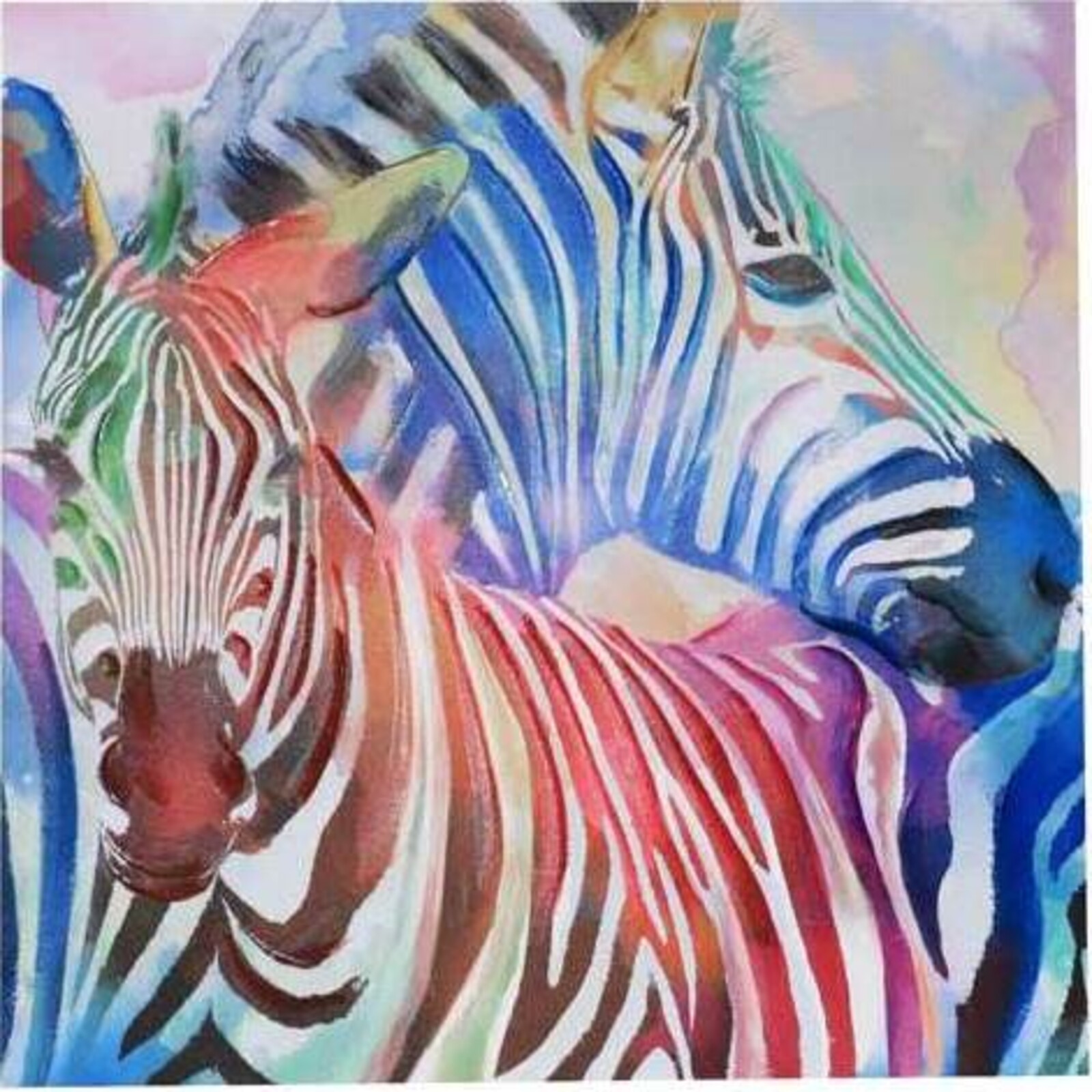 Canvas Zebra Pair