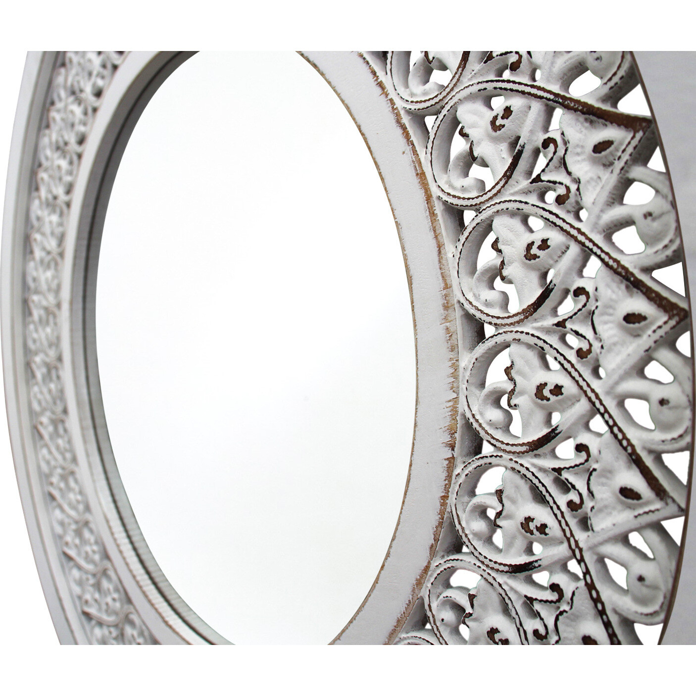 Mirror Round Lace Carved 