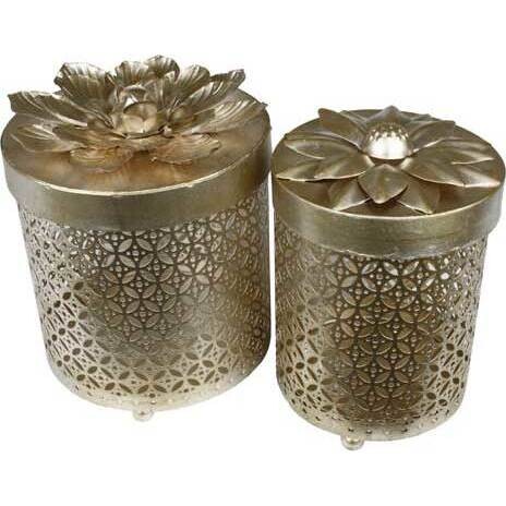 Metal Tin Fleur Large