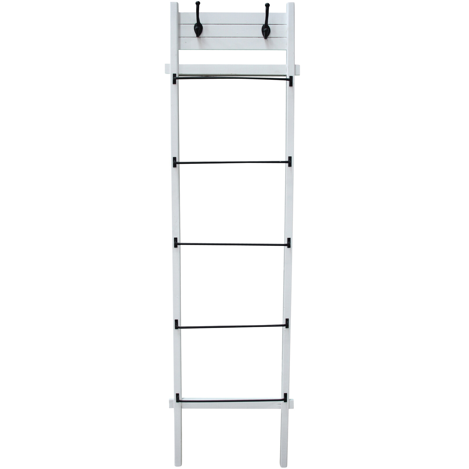 Ladder W/ Hooks White