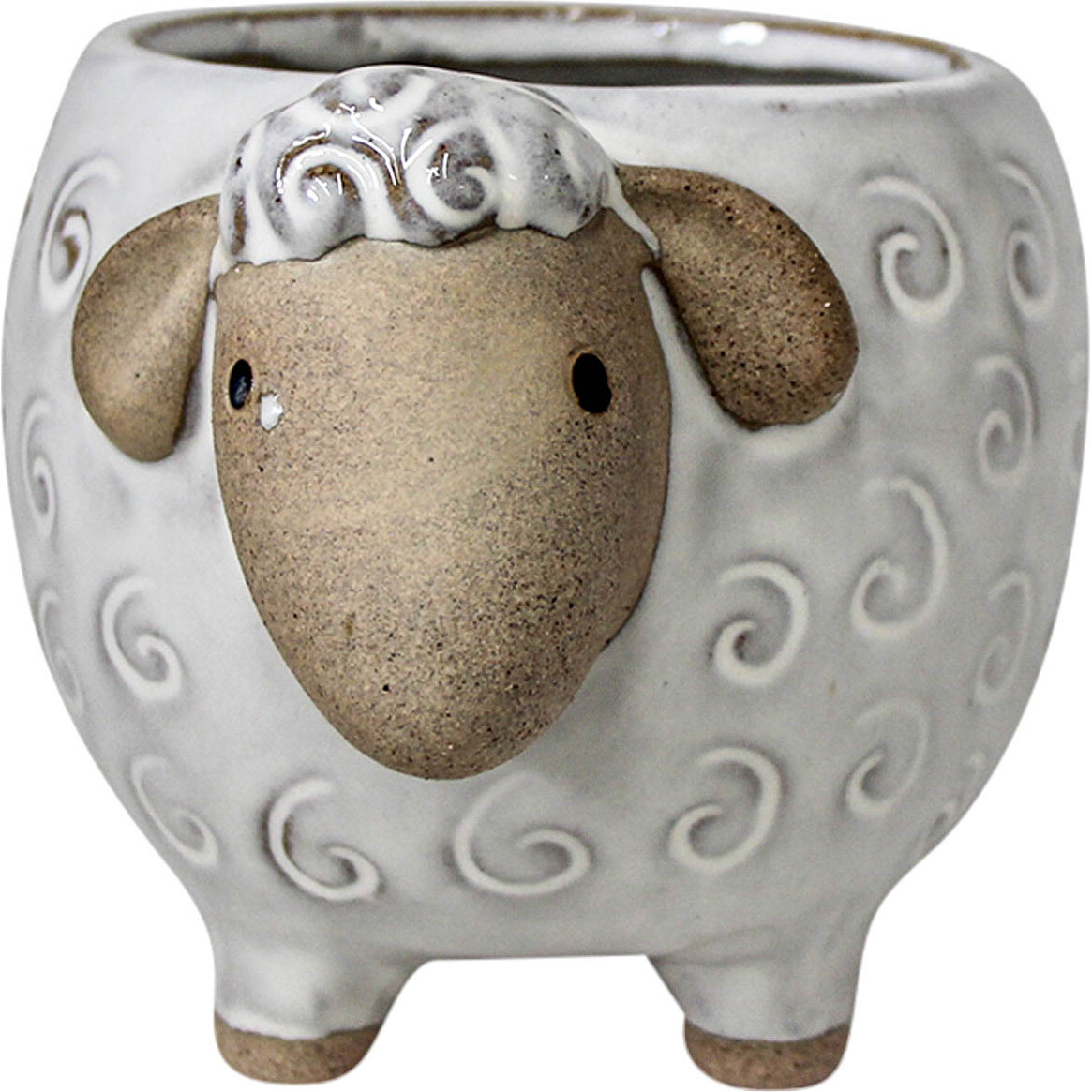 Planter Sheep Snowflake Lrg