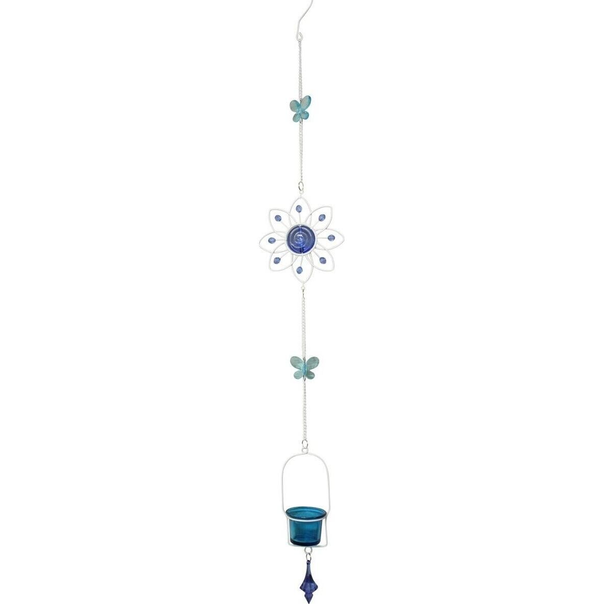 Hanging Votive Flower Blue