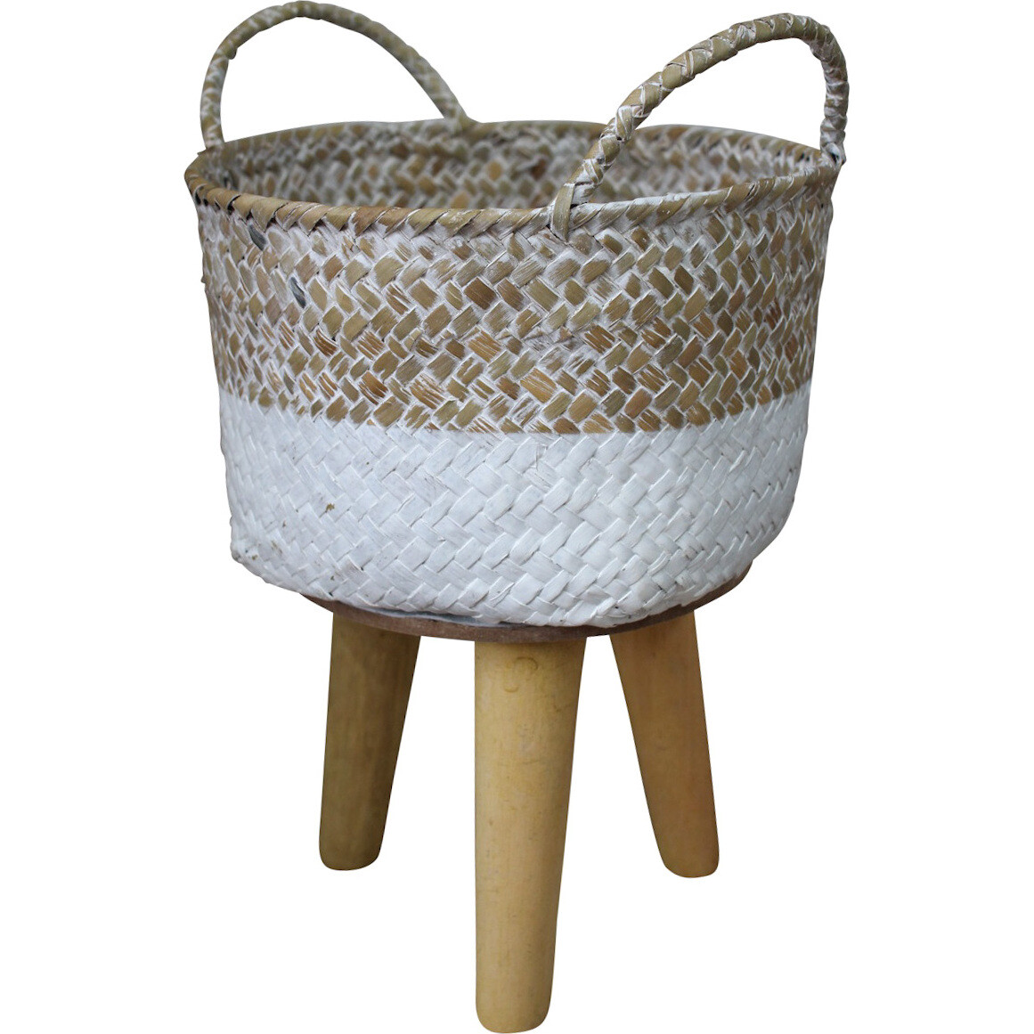 Woven Planter Sml White