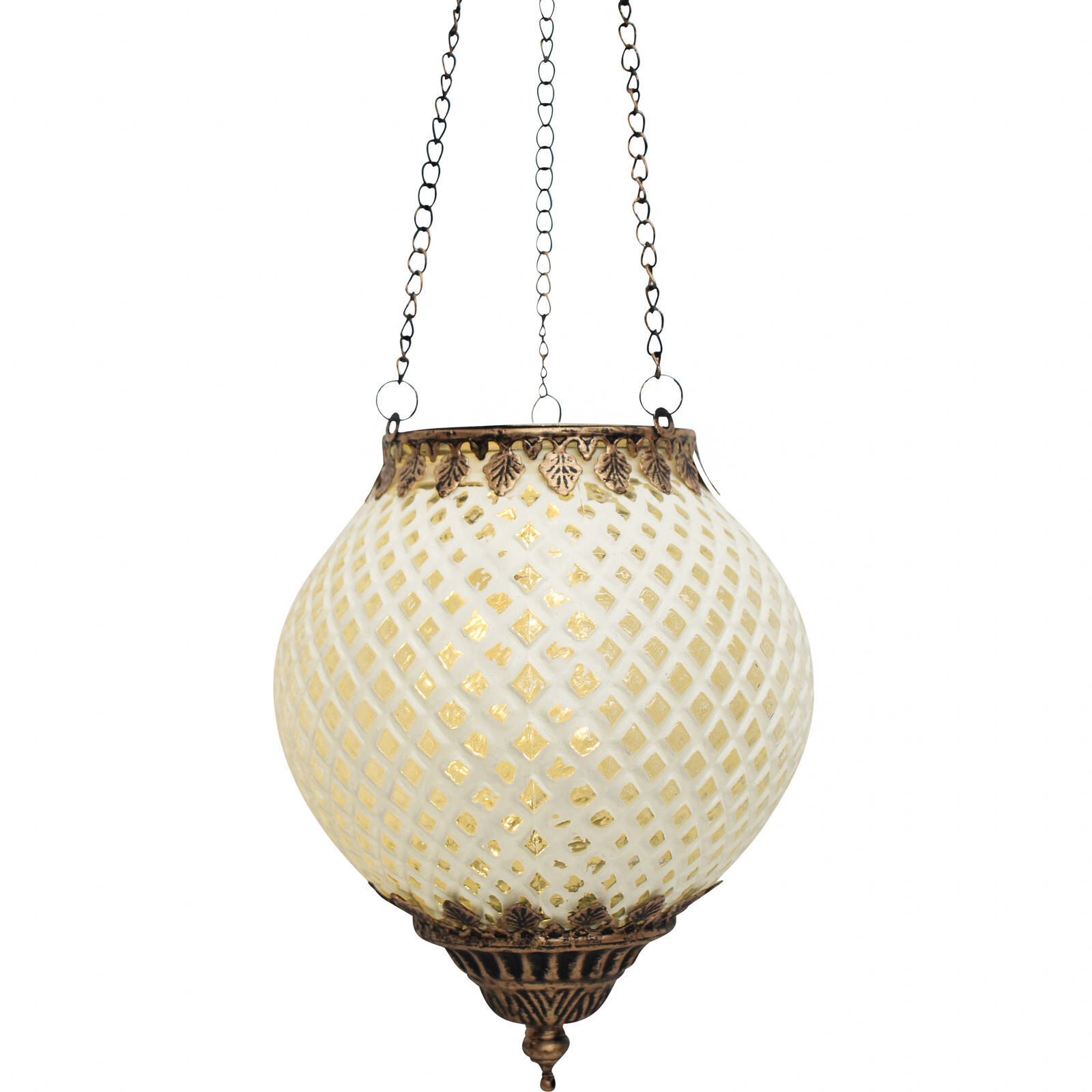 Hanging Lantern LED Bolla White