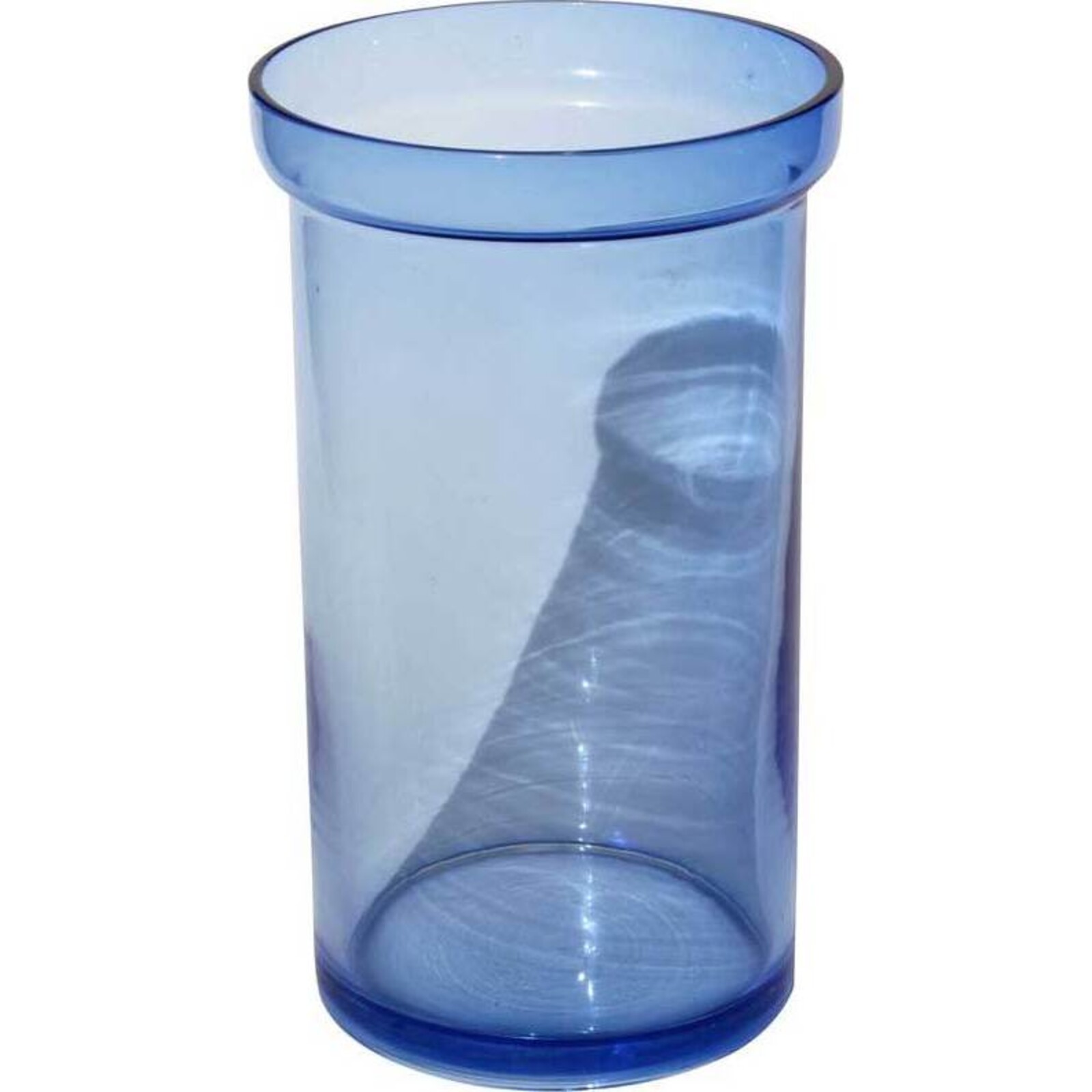 Glass Wine Cylinder Blue