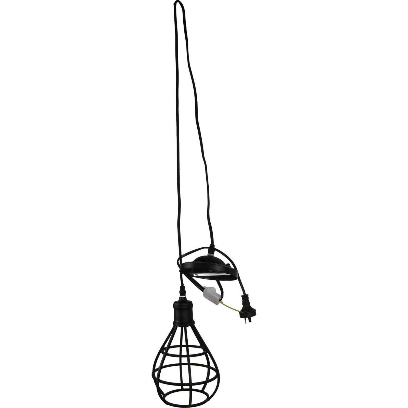 Hanging Lamp Drop Cage Black