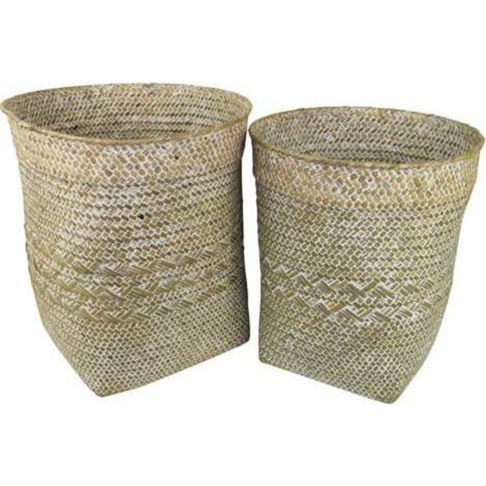Pattern Woven Tubs S/2