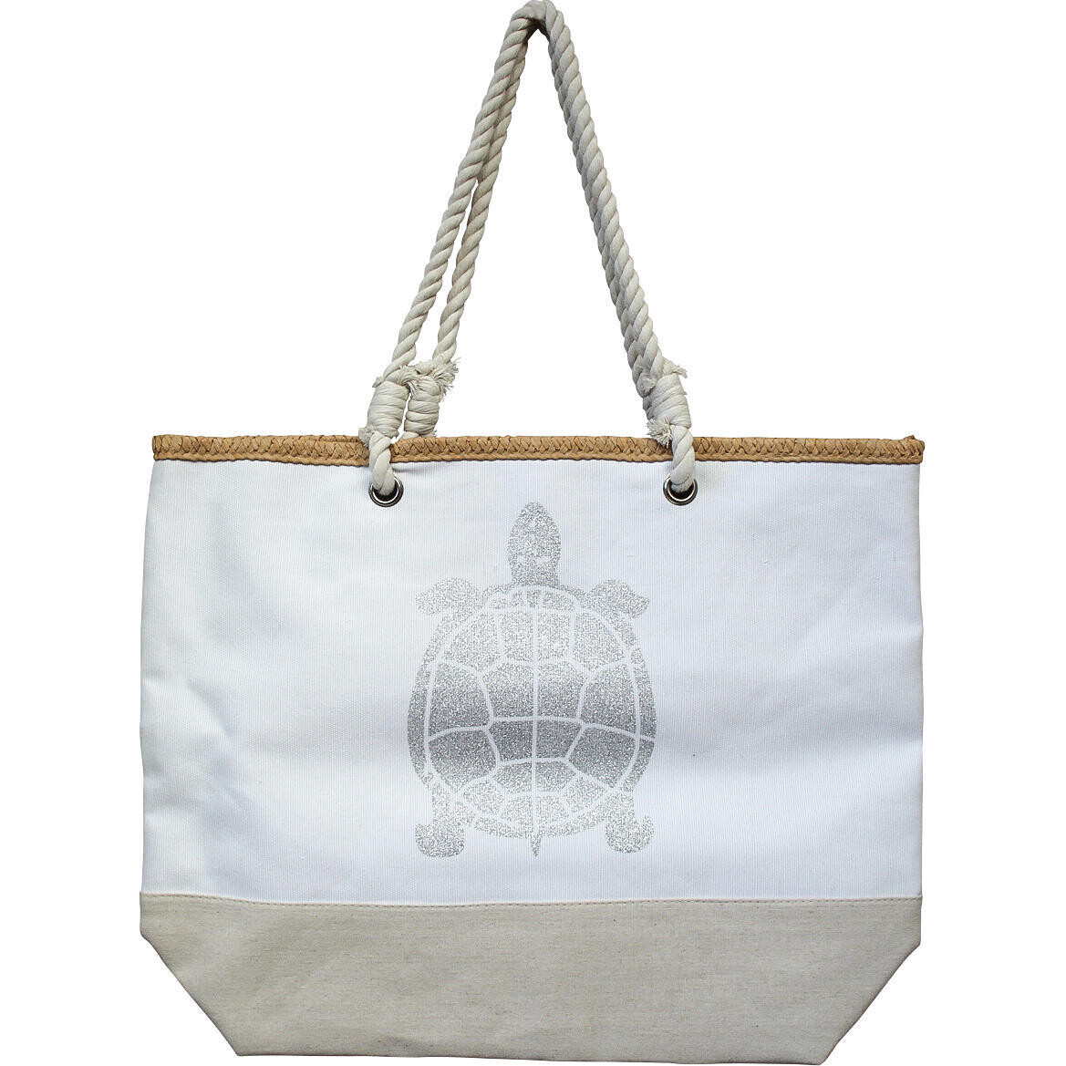 Beach Bag Turtle Silver