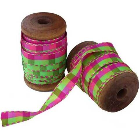 Ribbon Pink/Green Stripe