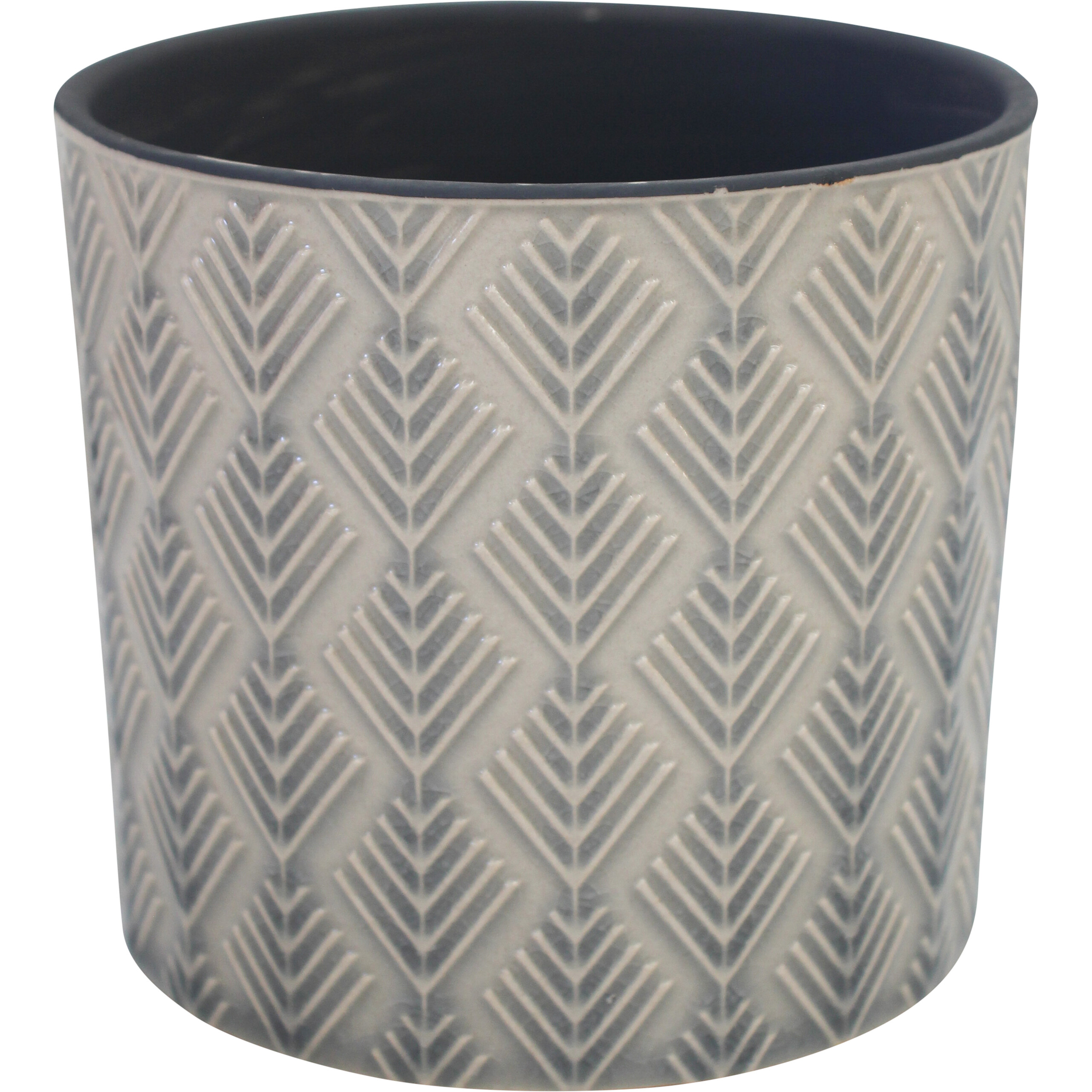 Planter Arrows Grey Lrg