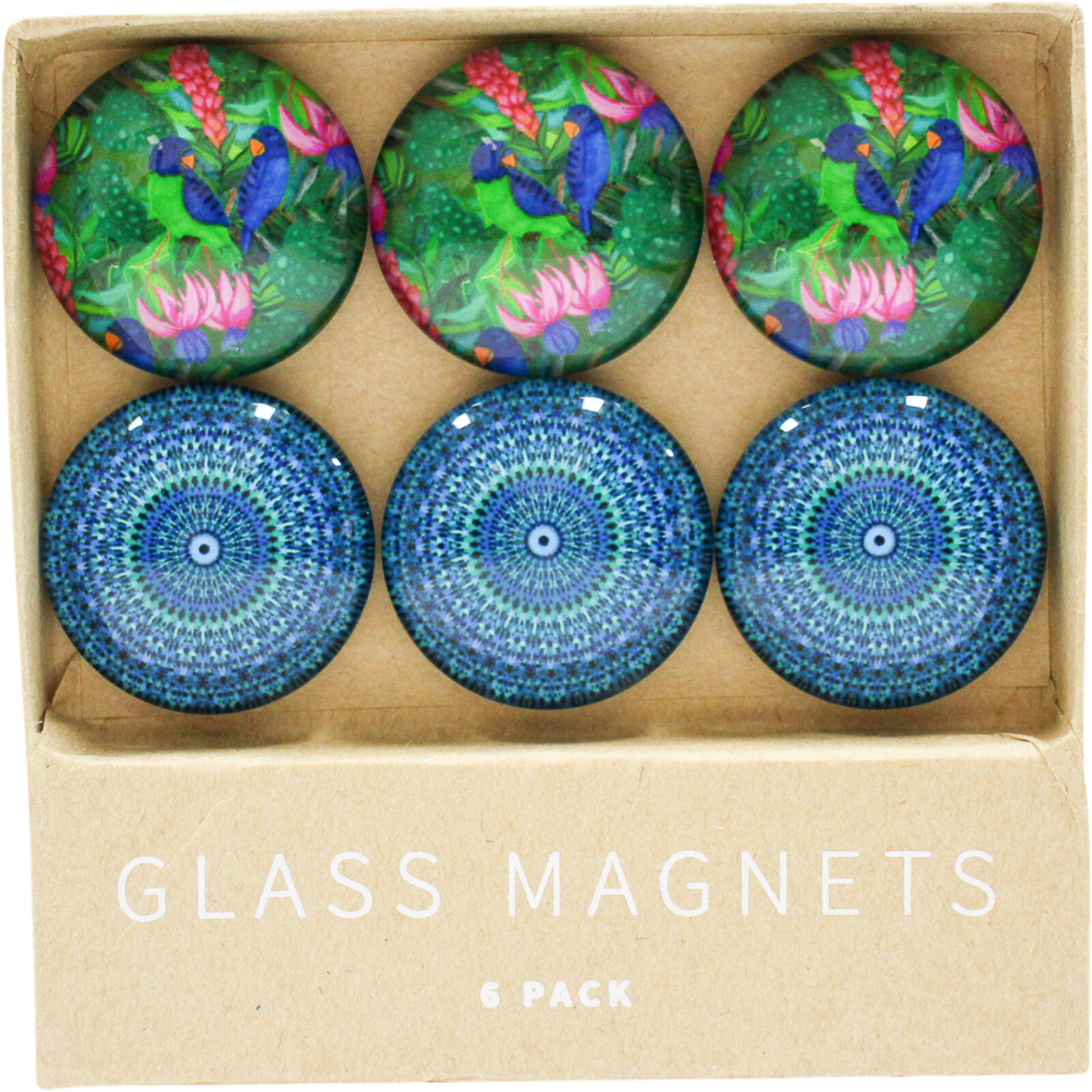 Glass Magnets Rio S/6