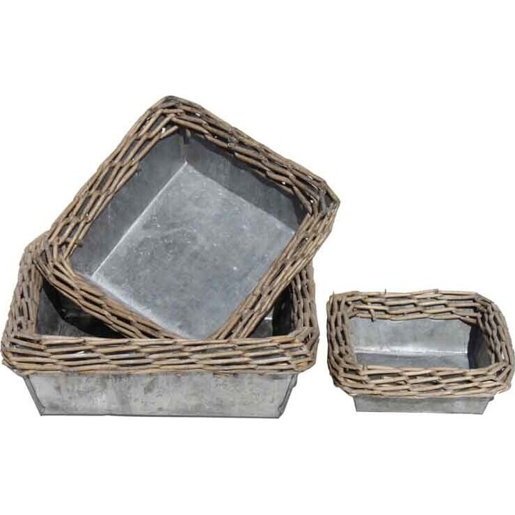 Romaine Square Trays S/3